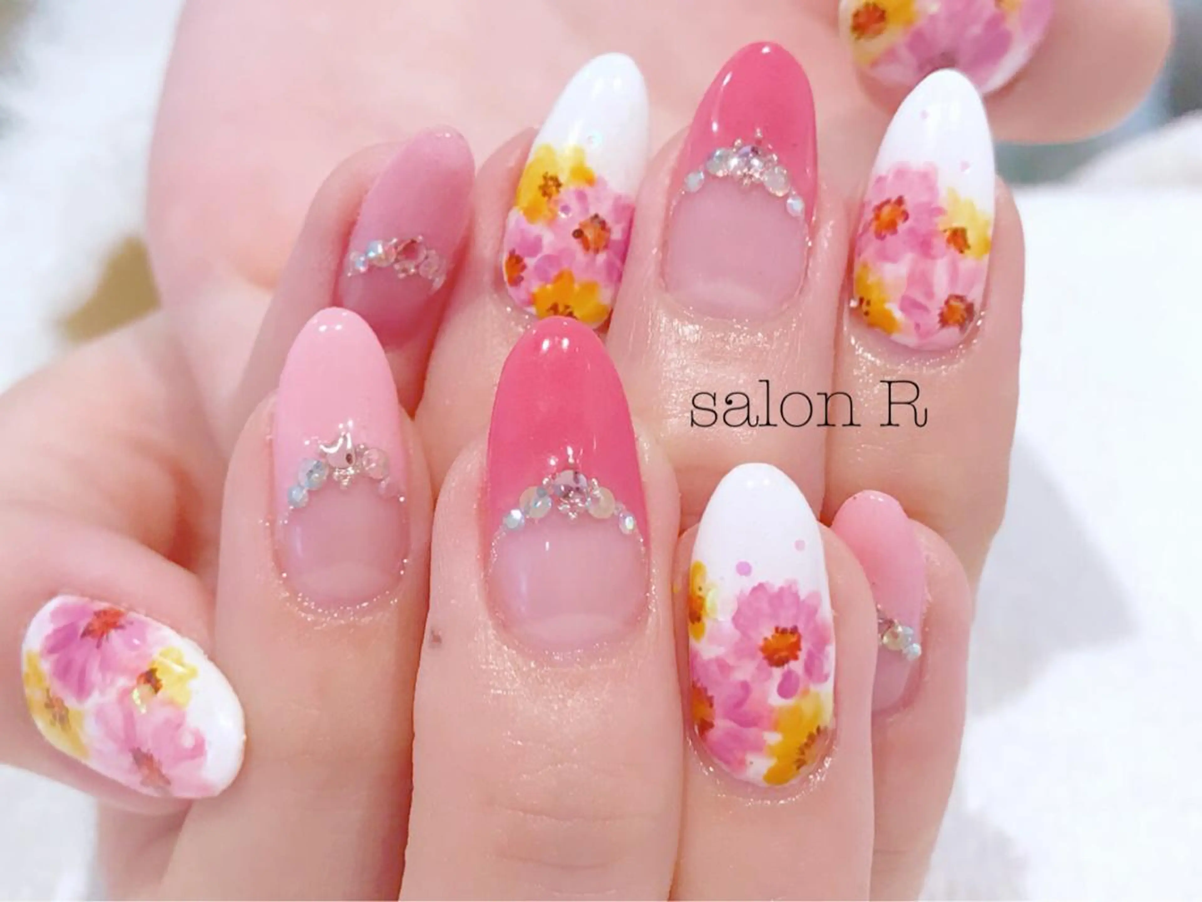 ネイル フラワーネイル 春ネイル NARUMI HYODOのネイルデザイン