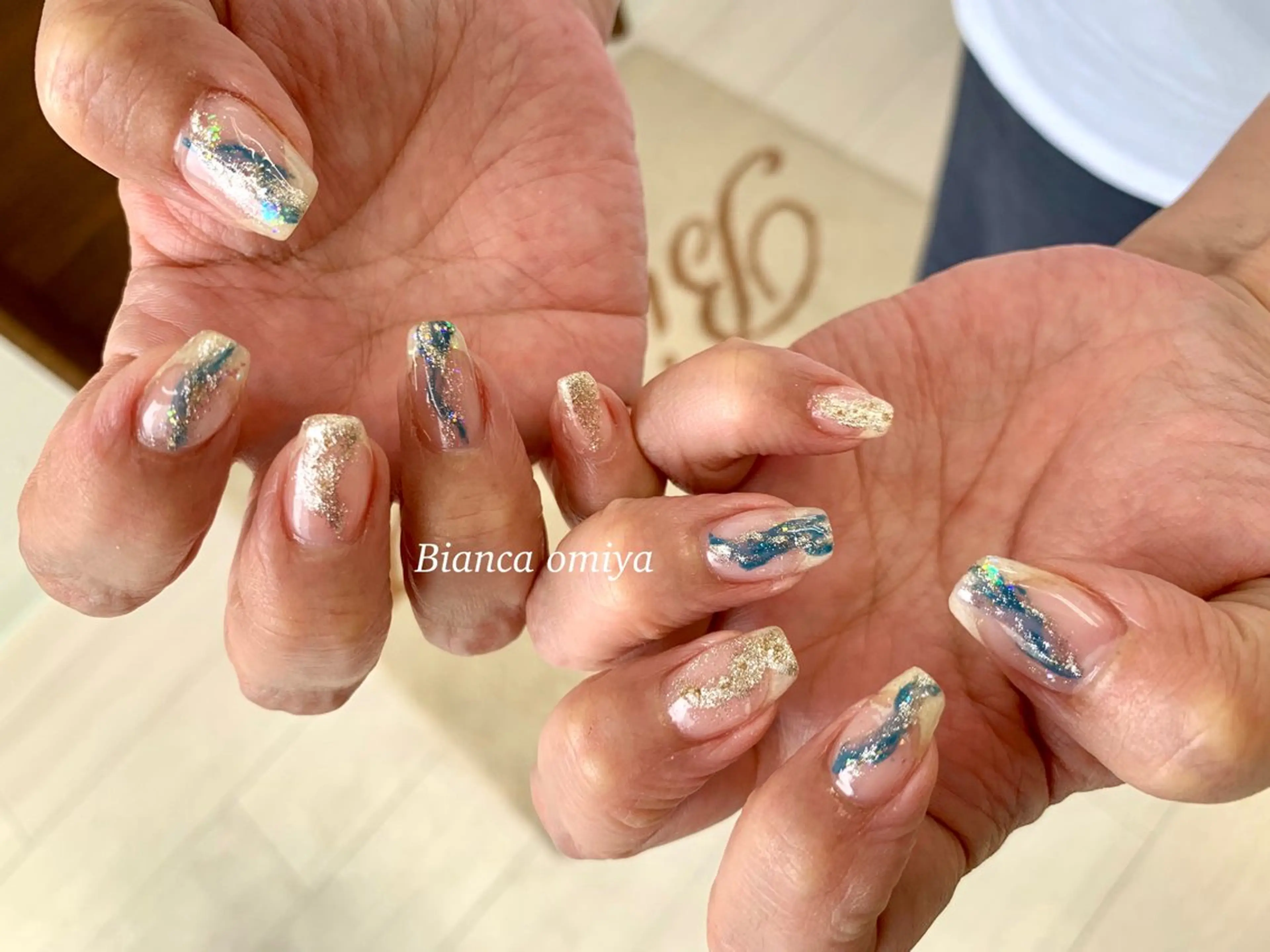 ネイル クリアネイル Bianca大宮 katoᕱ⑅ᕱﾞのネイルデザイン