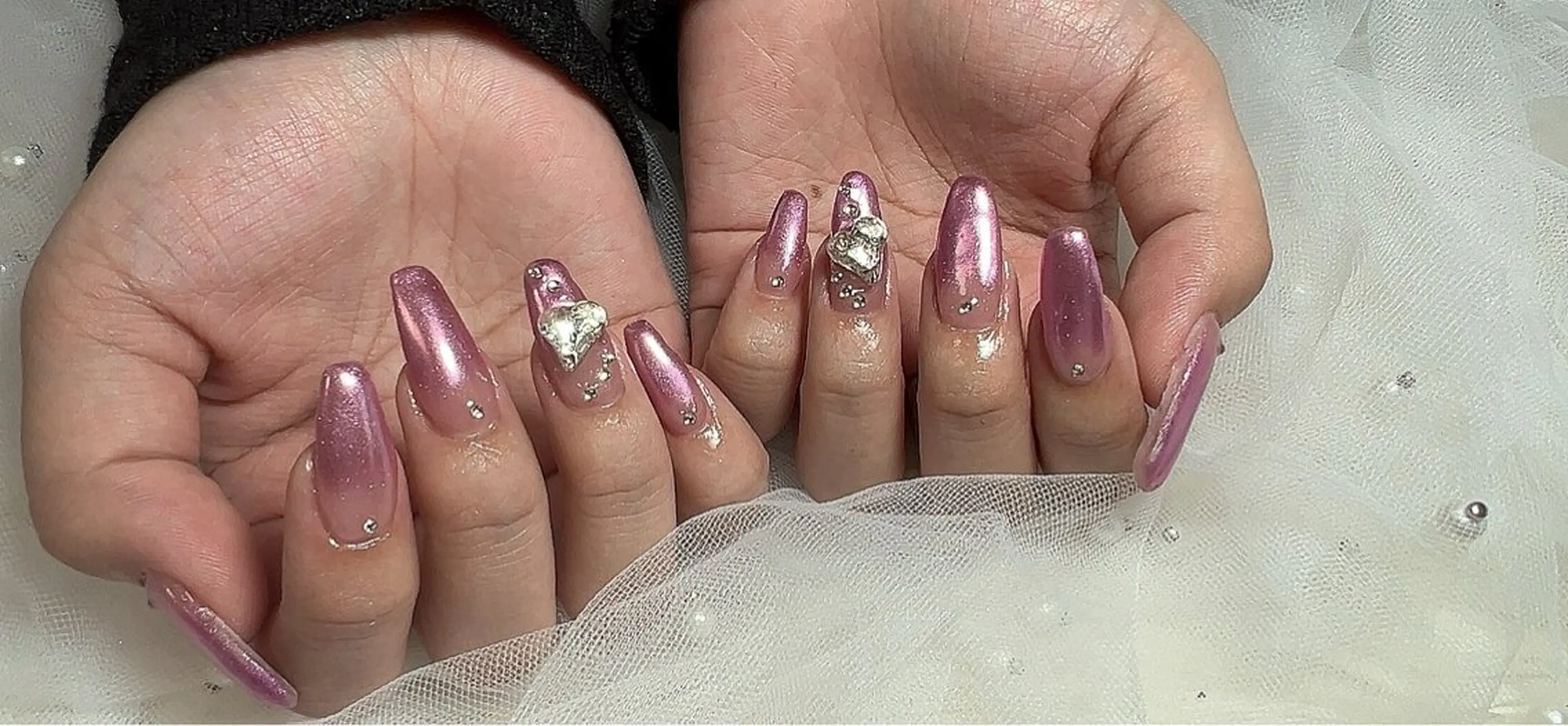 ネイル グラデーション ミラーネイル Ruana Nailのネイルデザイン