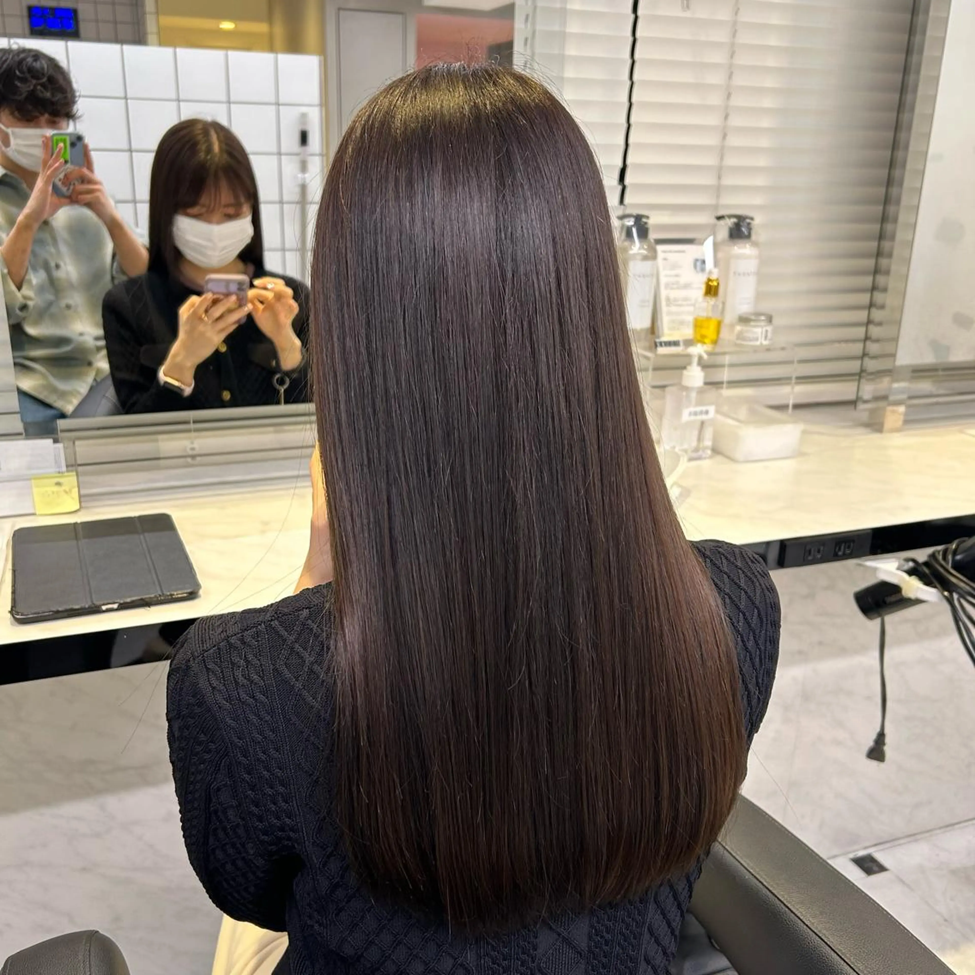 ロング カラー 髪質改善 トリートメント ヘアカラー 表参道/透明感カラー /暗髪/ジュキヤのヘアスタイル