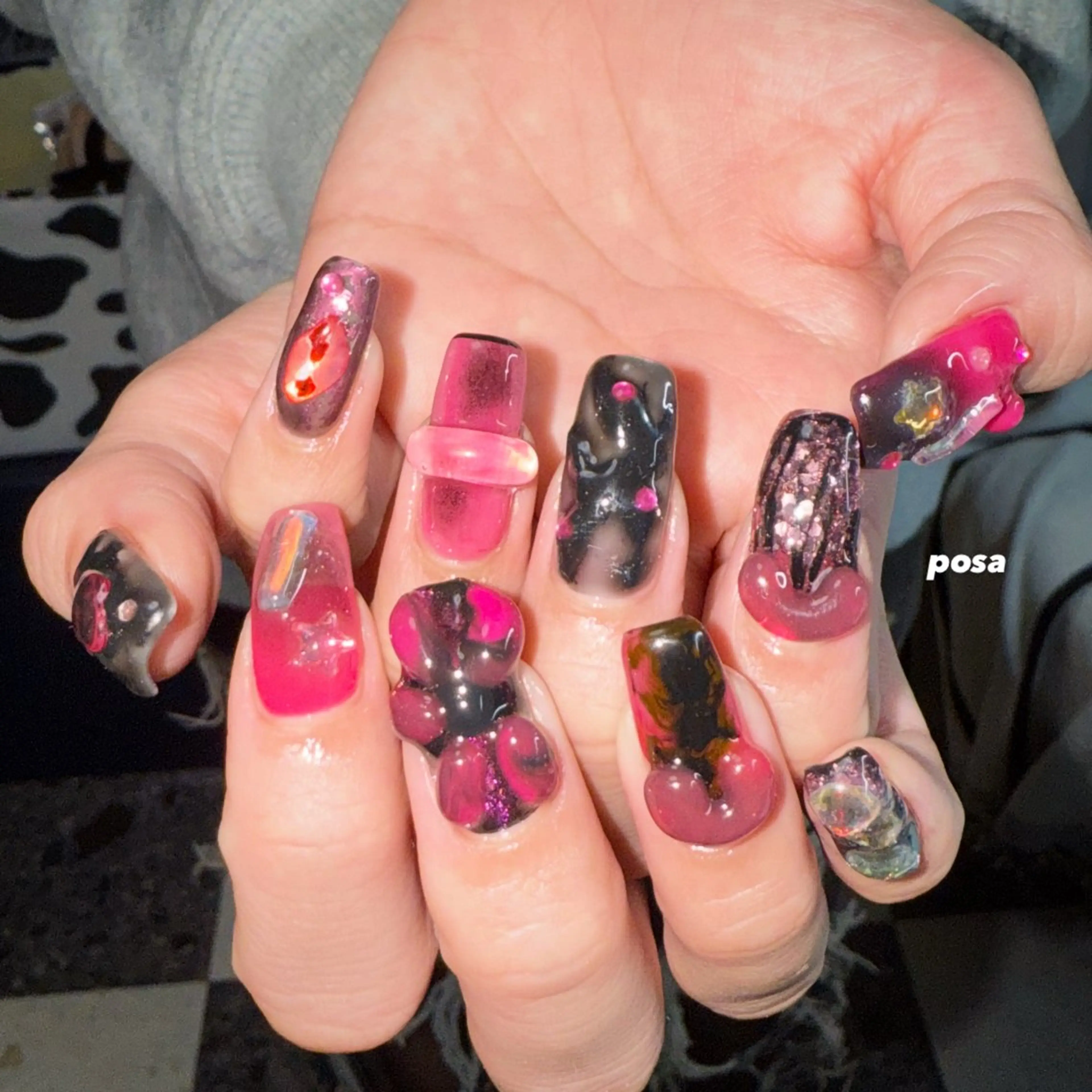 ネイル ニュアンスネイル シンプルネイル ハンドネイル posa nail モエミのネイルデザイン