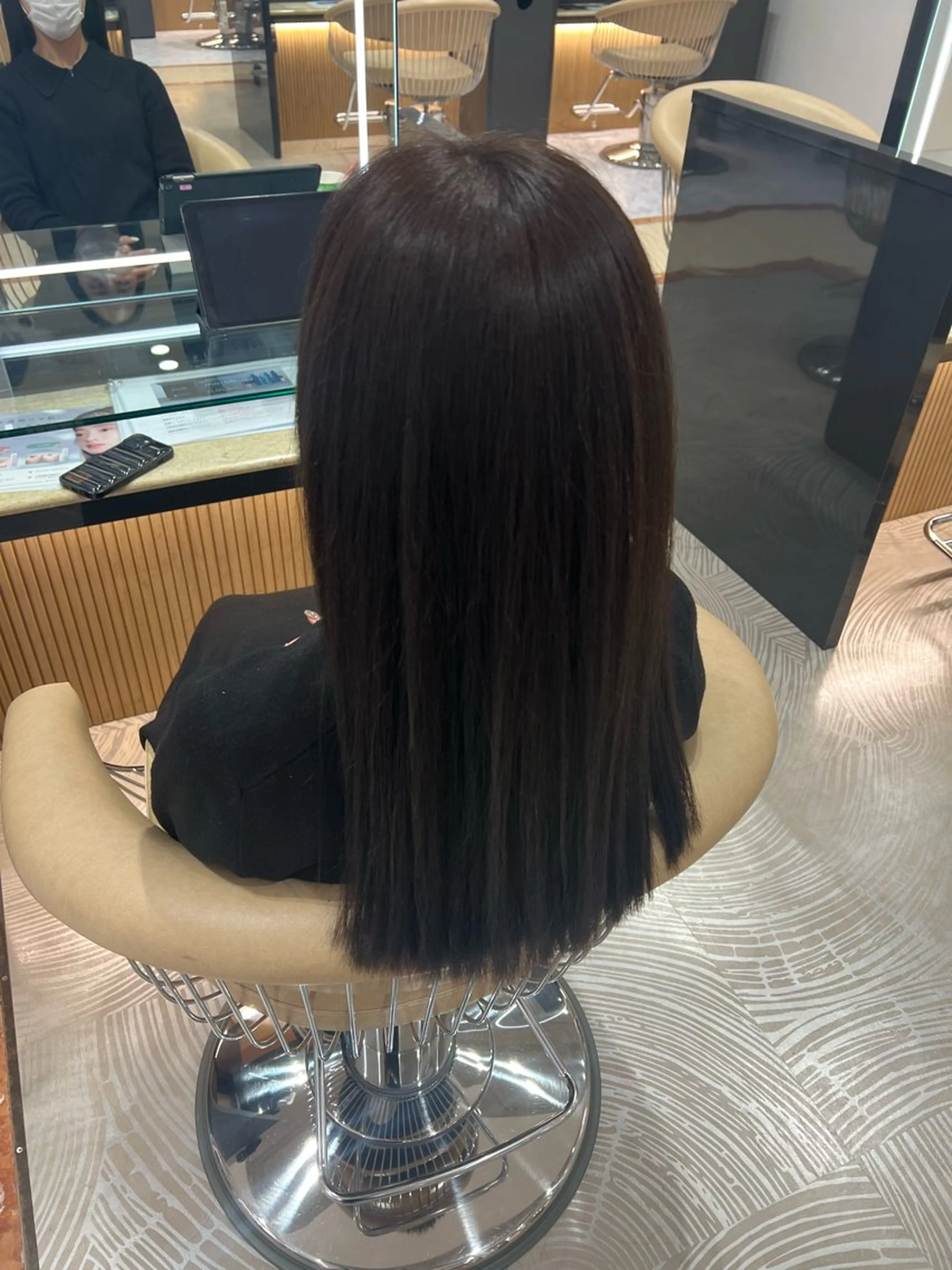 ロング カラー ハイライトカラー ハイライト トリートメント 骨格／顔型／診断／ 伏見／飯味 華菜のヘアスタイル