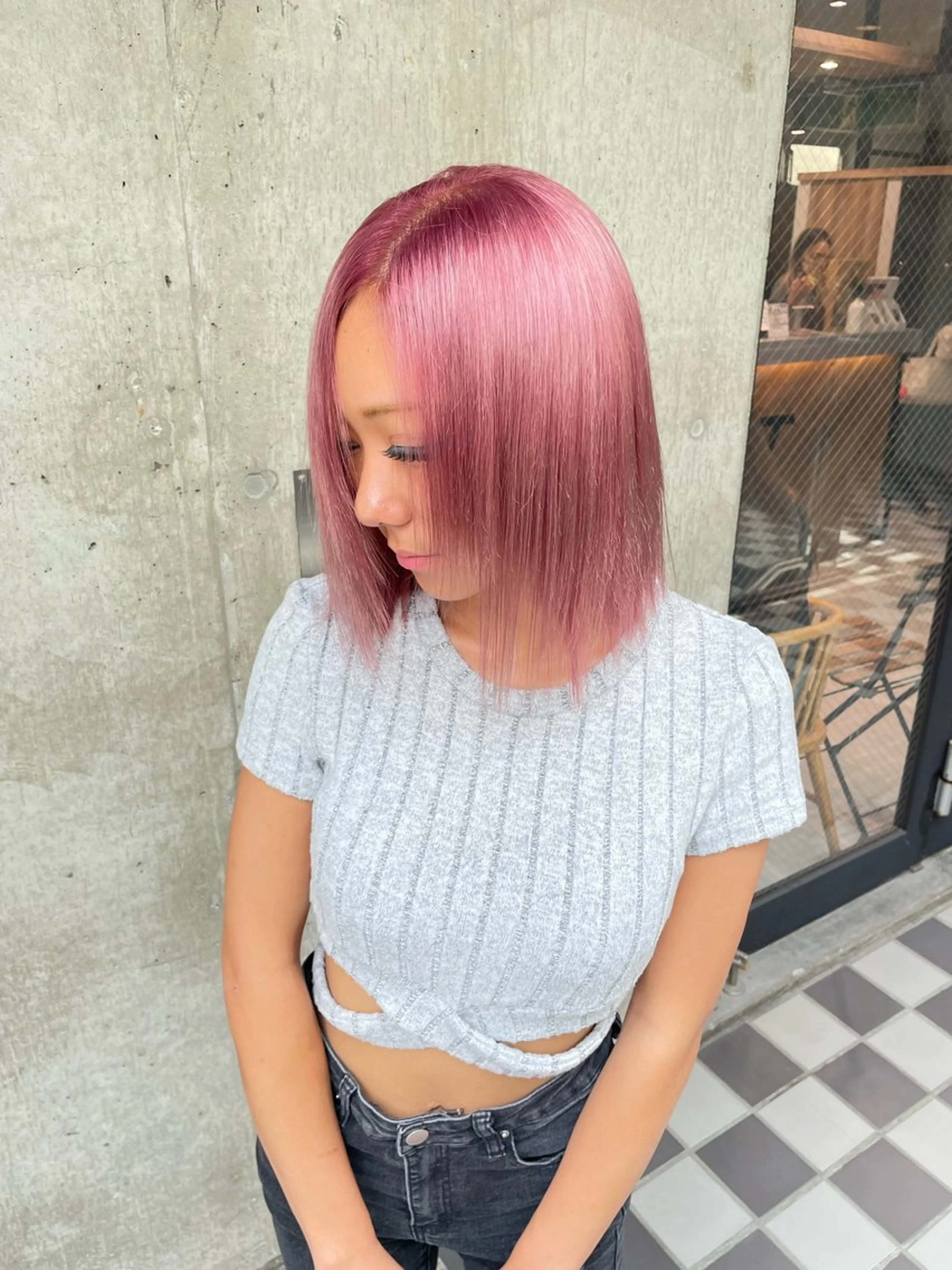 ミディアム カラー ヘアアレンジ ヘアカラー TATSUYA アートディレクターのヘアスタイル