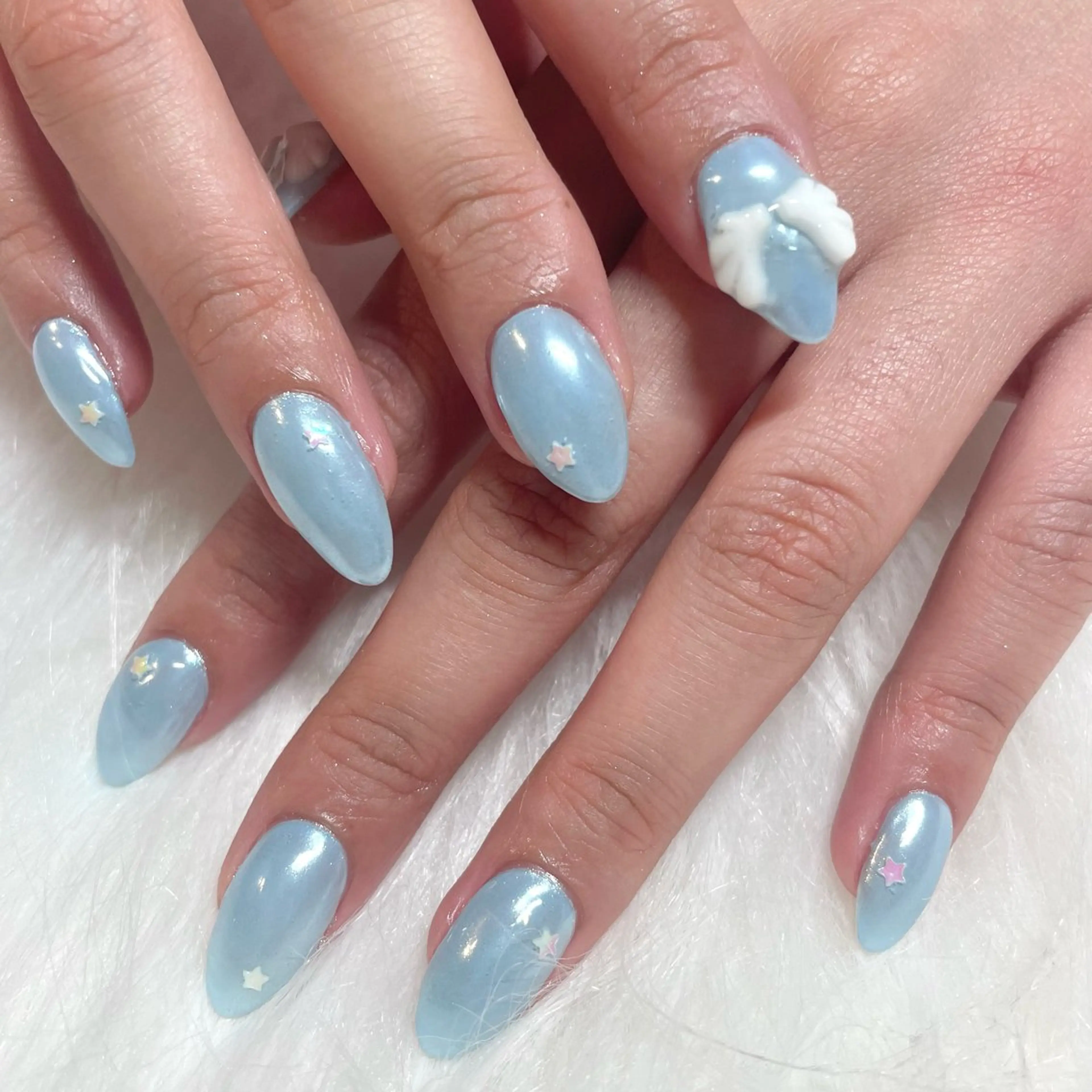 ネイル オーロラネイル ハンドネイル Nail ヌシん家 AKANEのネイルデザイン