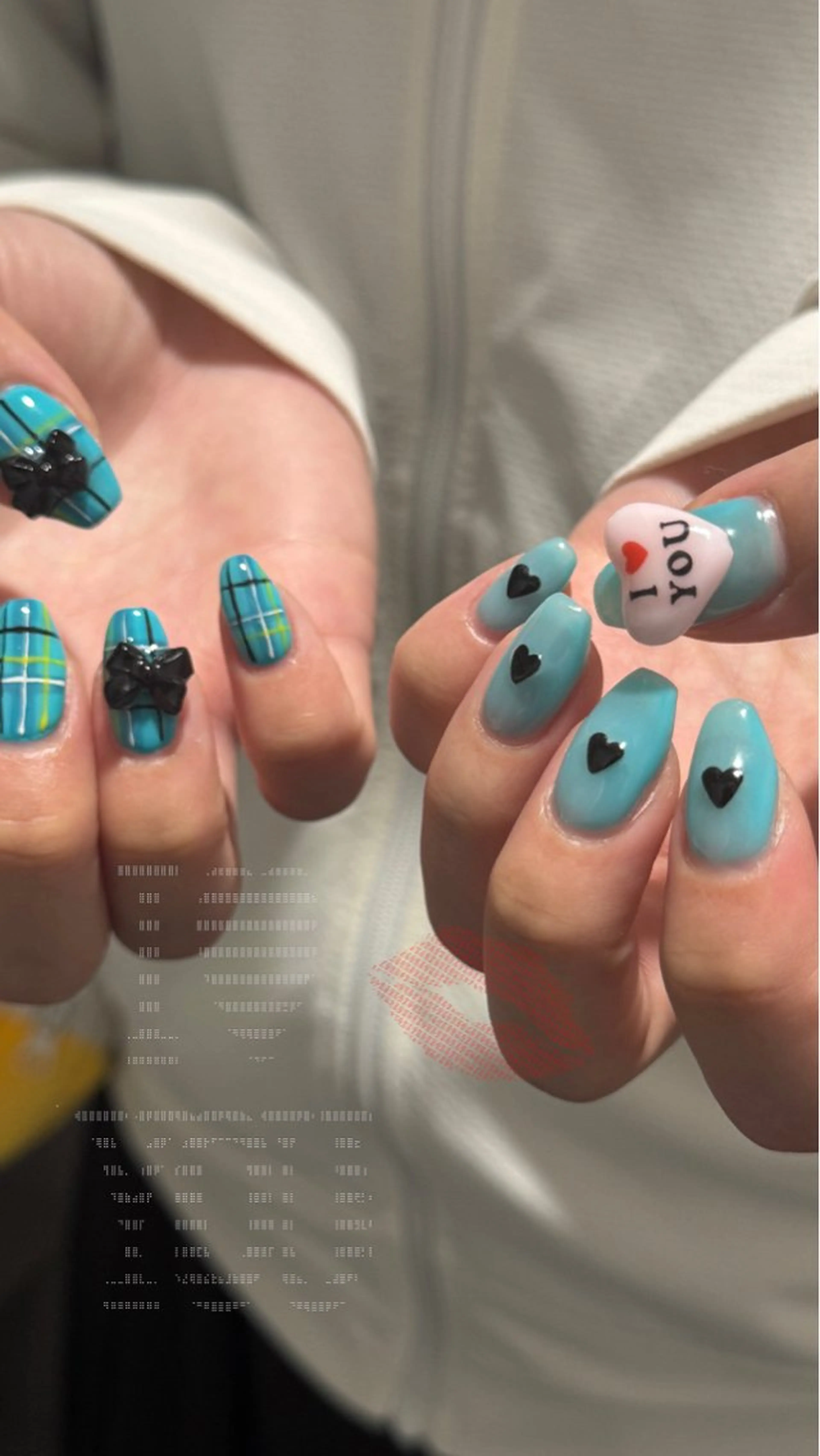 ネイル ブルー ハンドネイル One HINATAのネイルデザイン