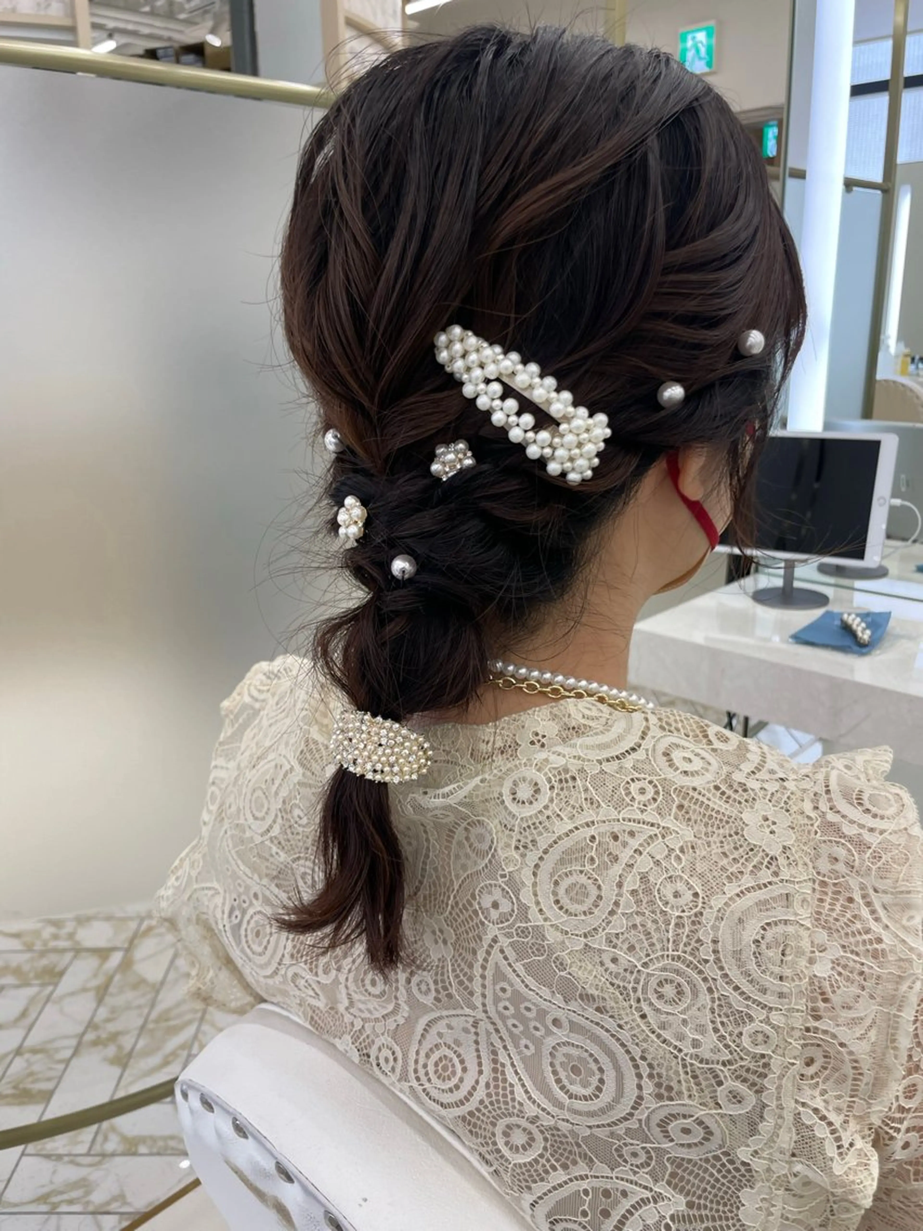 セミロング ヘアアレンジ CARELLY Rukaのマツエク・マツパデザイン