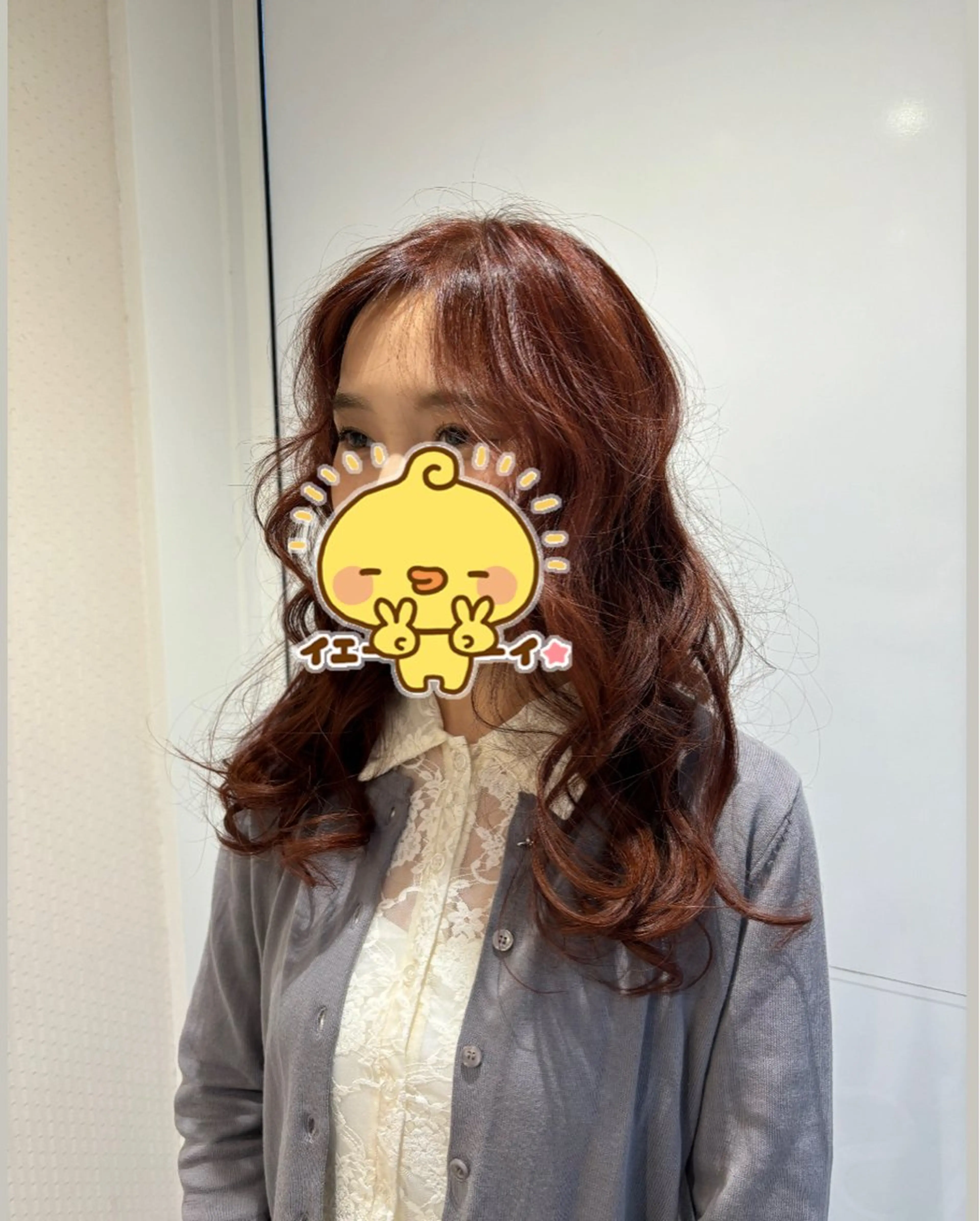 カラー オレンジ ヘアカラー 間島 叶のヘアスタイル