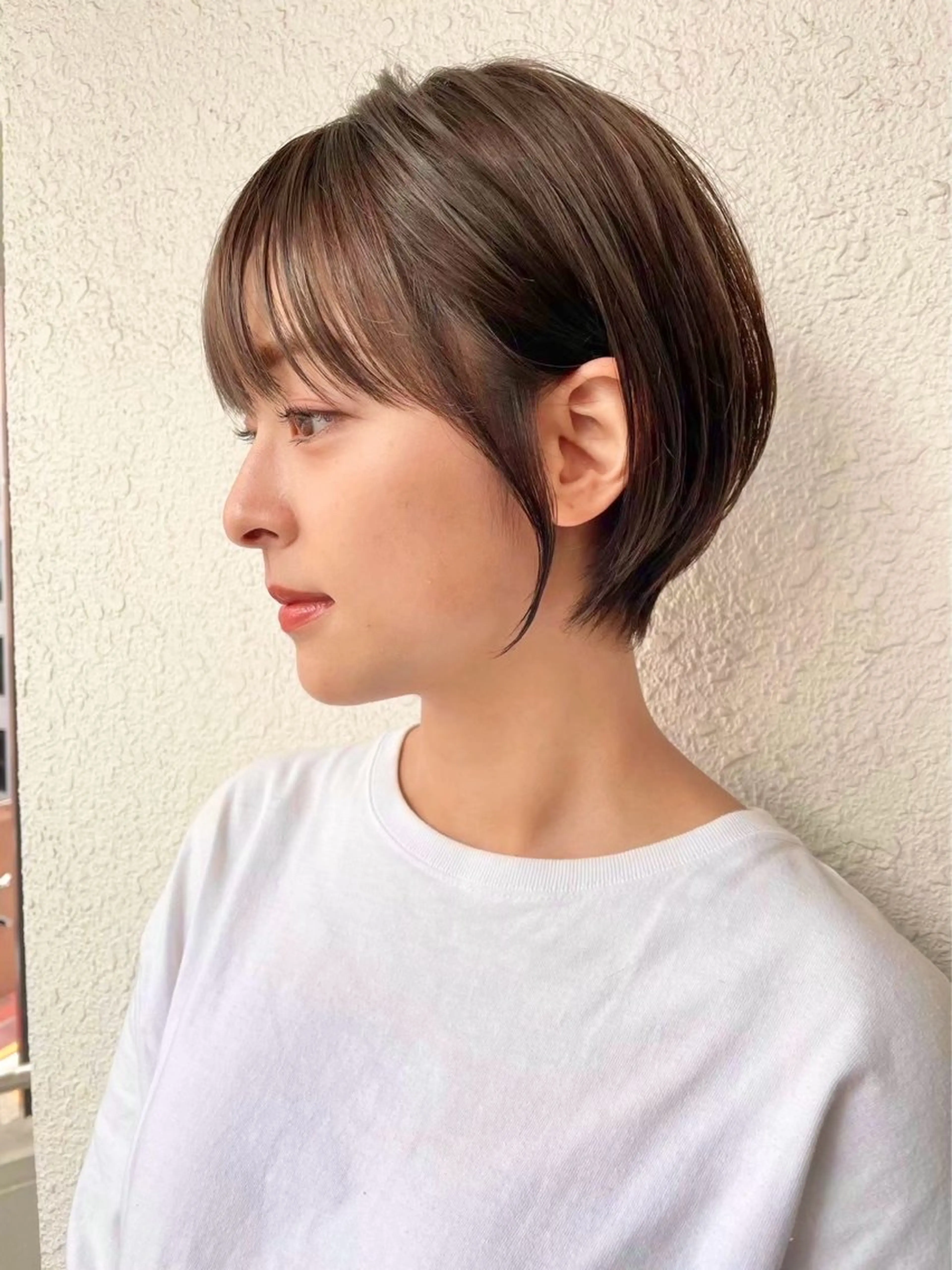 ショート カラー カット ヘアカラー トリートメント 髪質改善|透明 感カラー🩵レイヤーのヘアスタイル