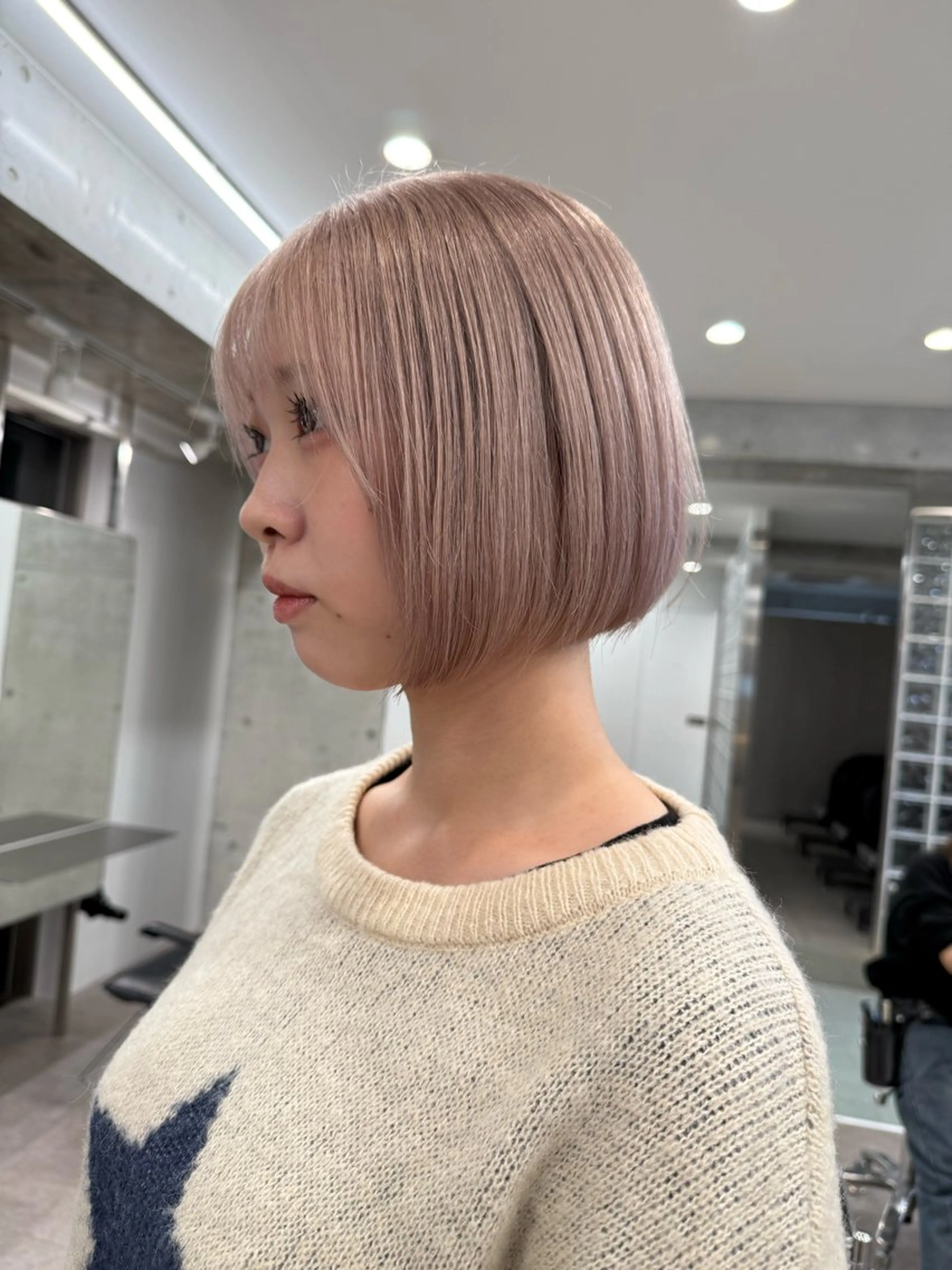 ミディアム ミルクティーベージュ /ボブ/あげは🎀のヘアスタイル