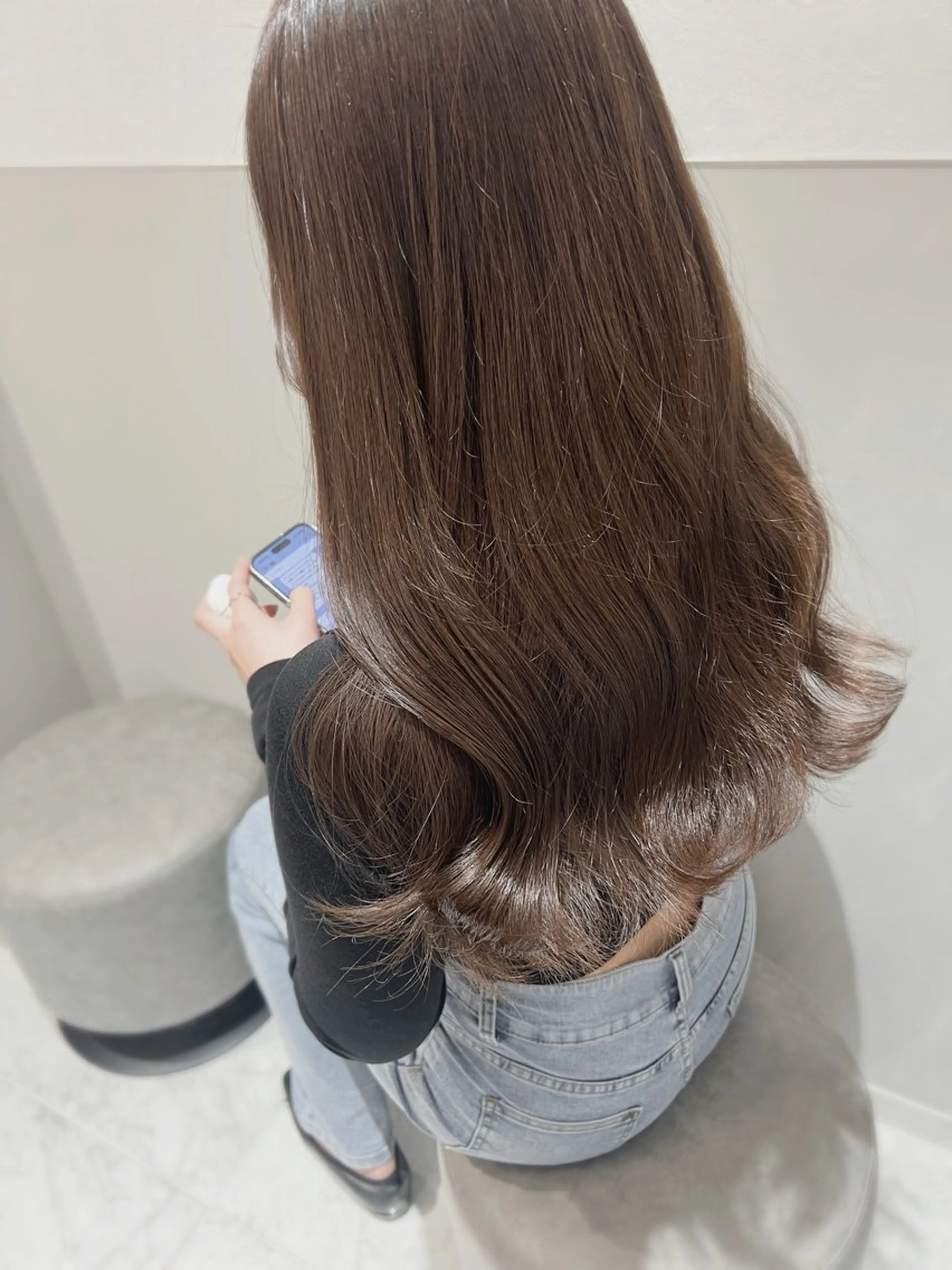 セミロング ヘアカラー トリートメント 韓国モテhair🍑 momoのヘアスタイル