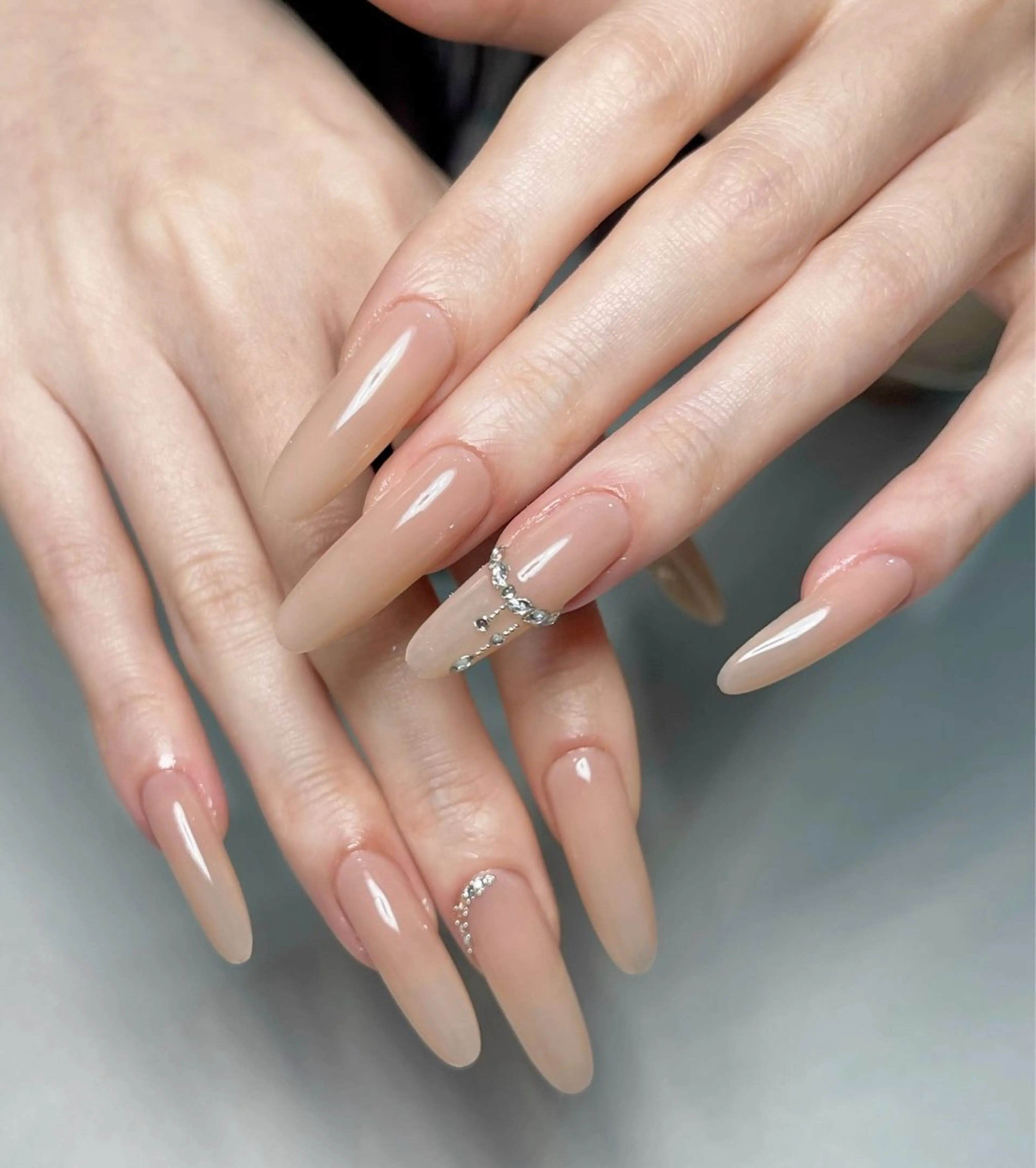 ネイル アートネイル オーロラネイル チークネイル 長さ出し フレンチネイル ハンドネイル ハンドケア Yumi nail Seiのネイルデザイン