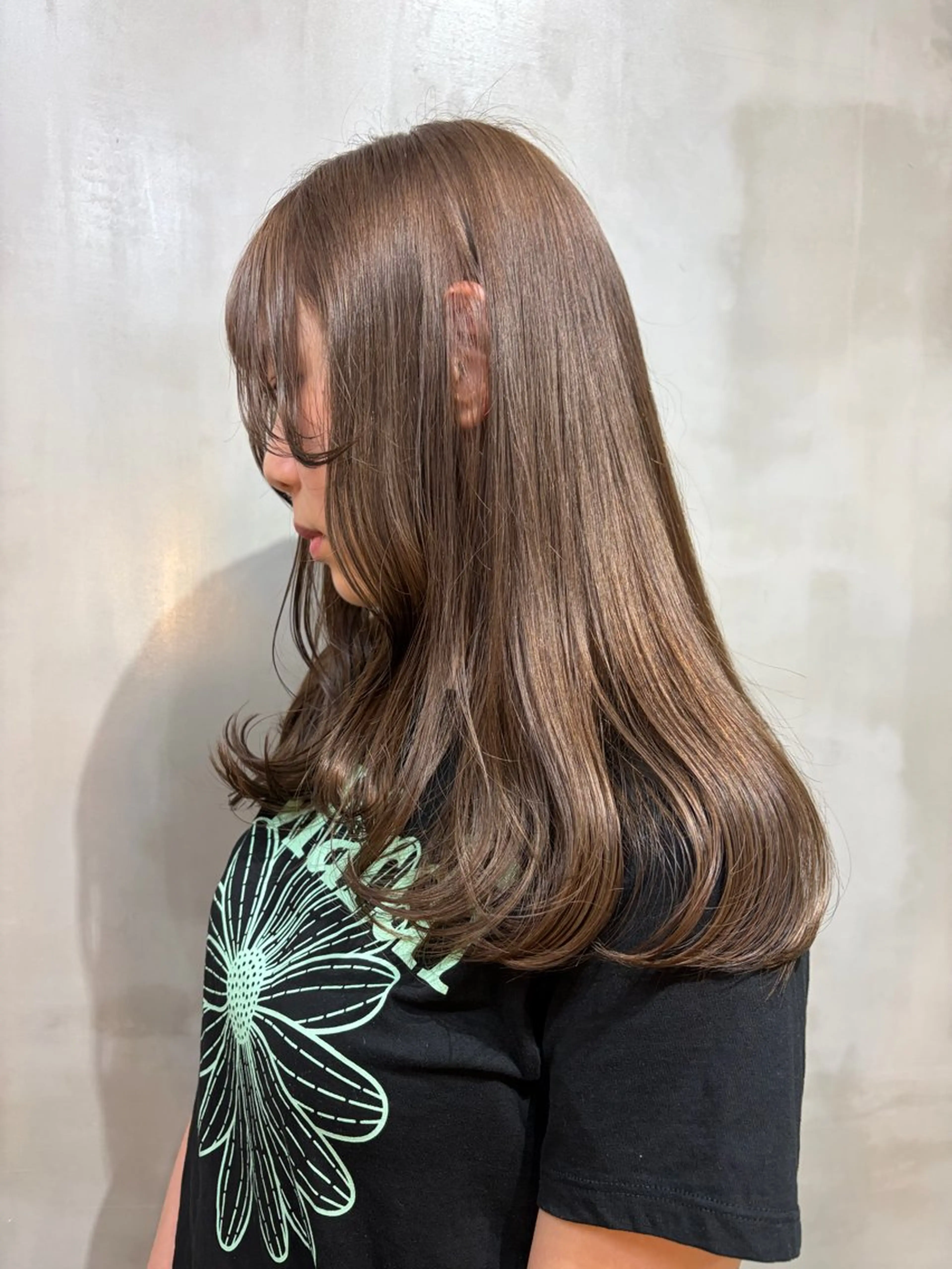 カラー ベージュカラー qpula misuzuのヘアスタイル