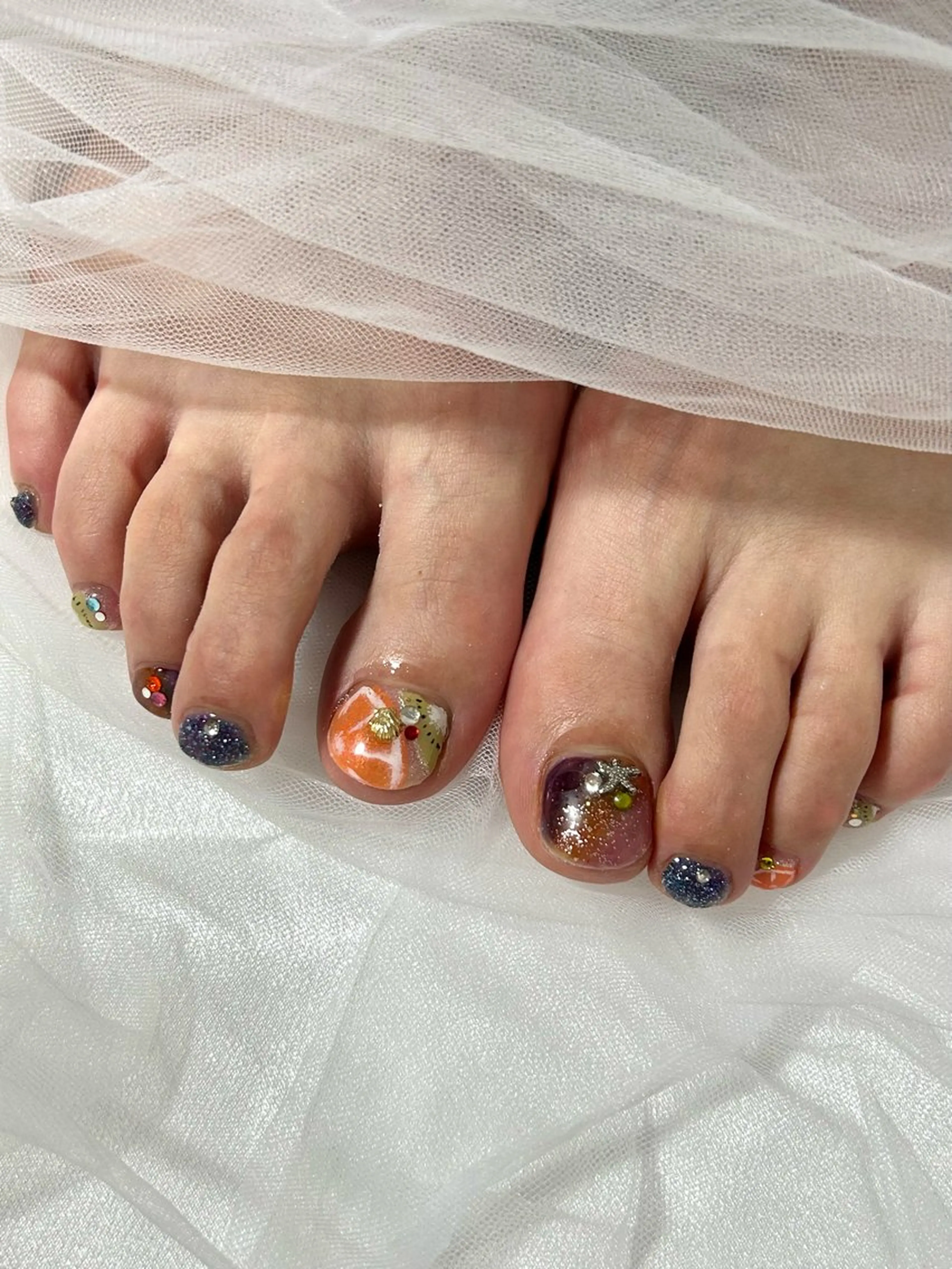 ネイル 持ち込み フットネイル EmaNail 🧸Momokaのネイルデザイン