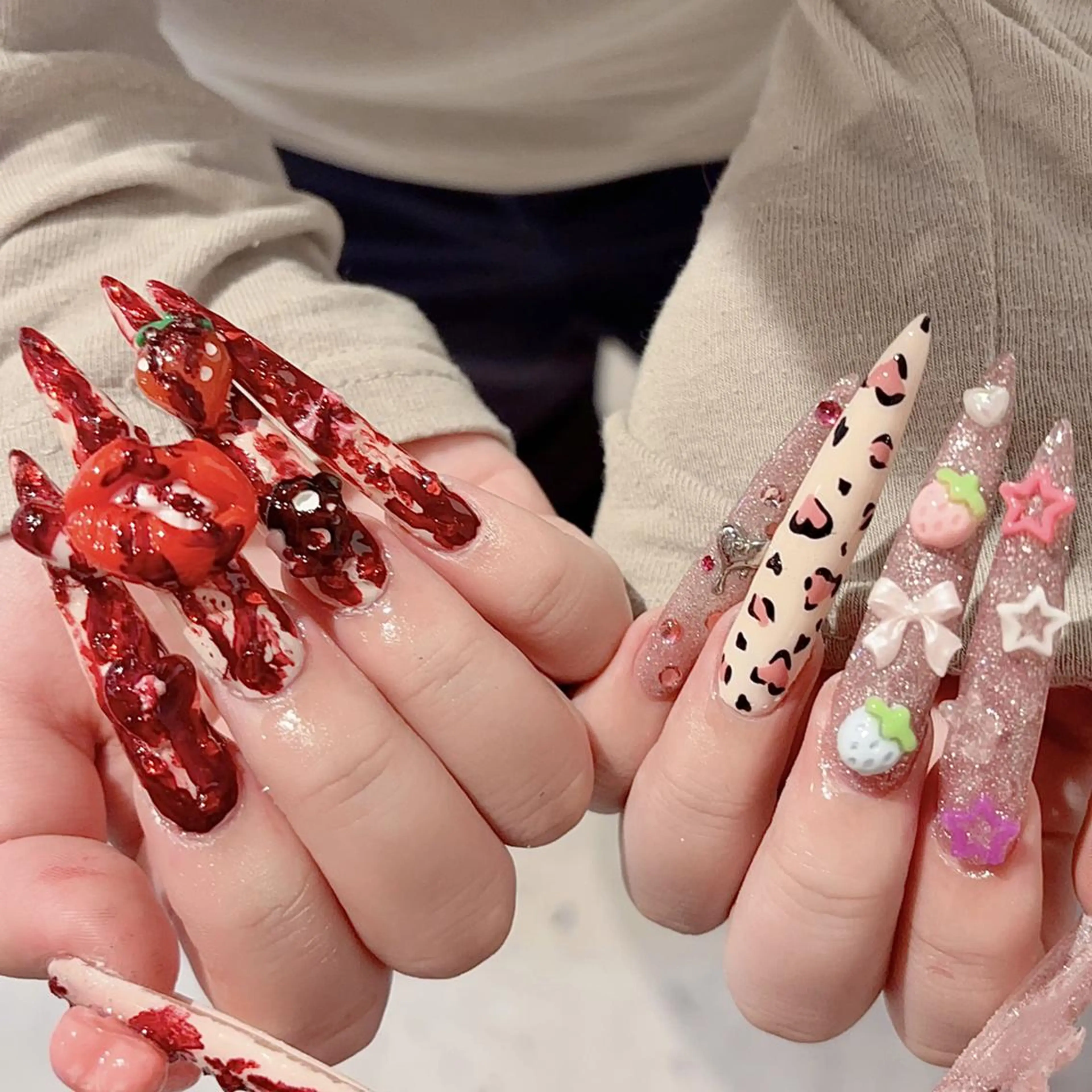 ネイル 🍑長さだし ワンホン💅モモコのネイルデザイン