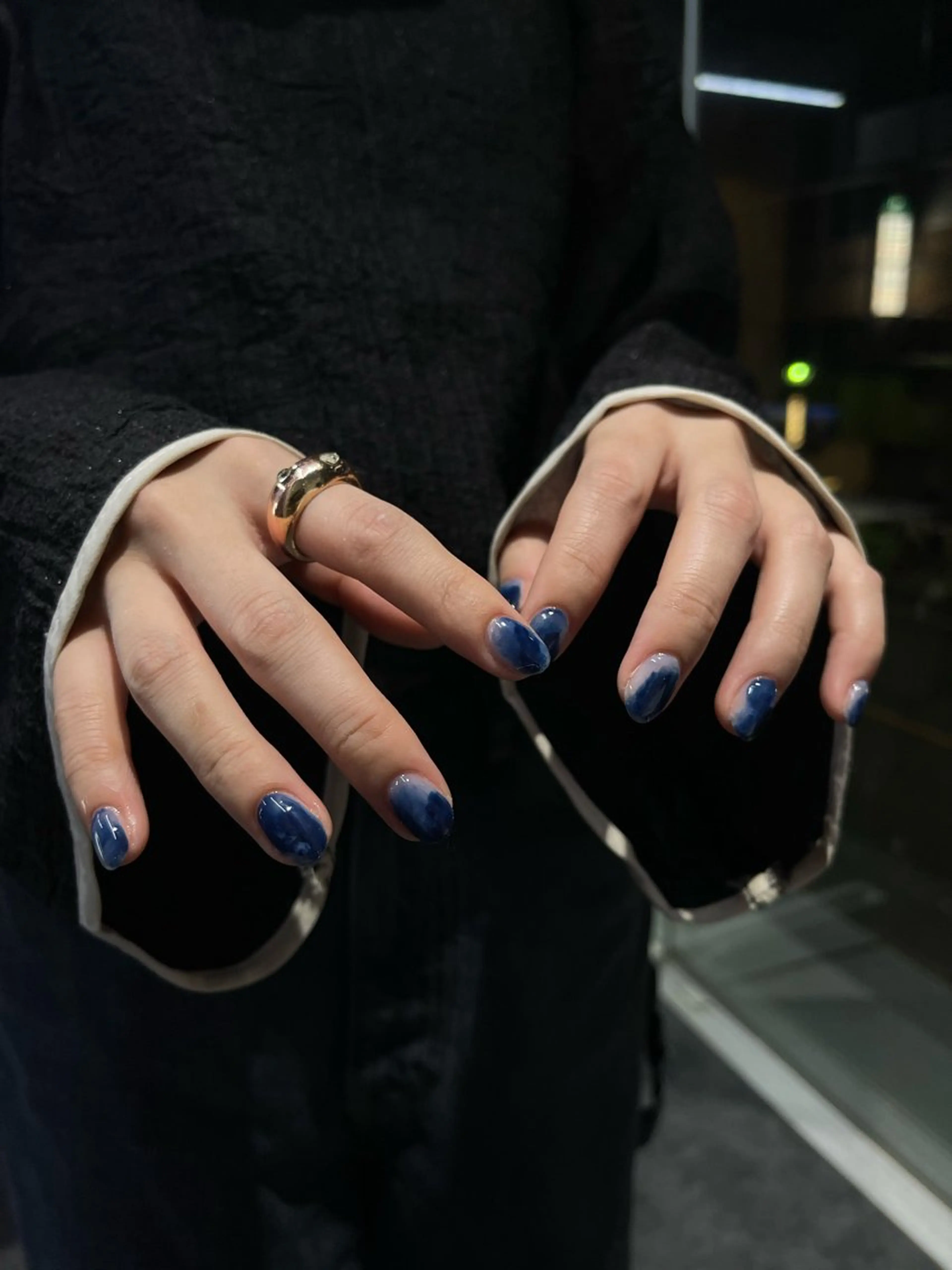 ネイル フレンチネイル マグネットネイル ニュアンスネイル ワンカラーネイル ハンドネイル GRANDE大須 Cecil💜のネイルデザイン