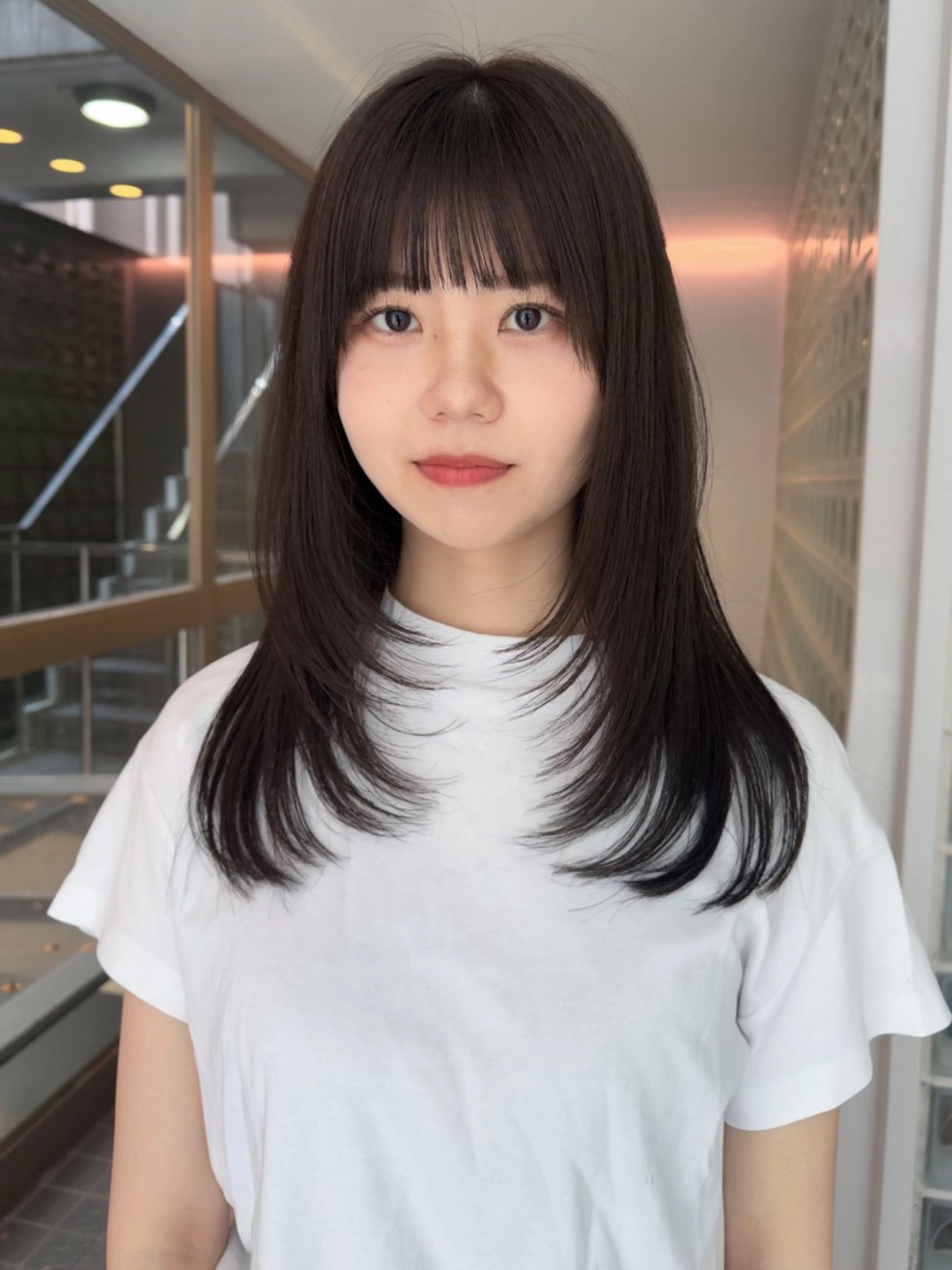 ロング 顔まわりレイヤー レイヤーカット カット ヘアカラー ボブ/似合わせ レイヤーcocomoのヘアスタイル