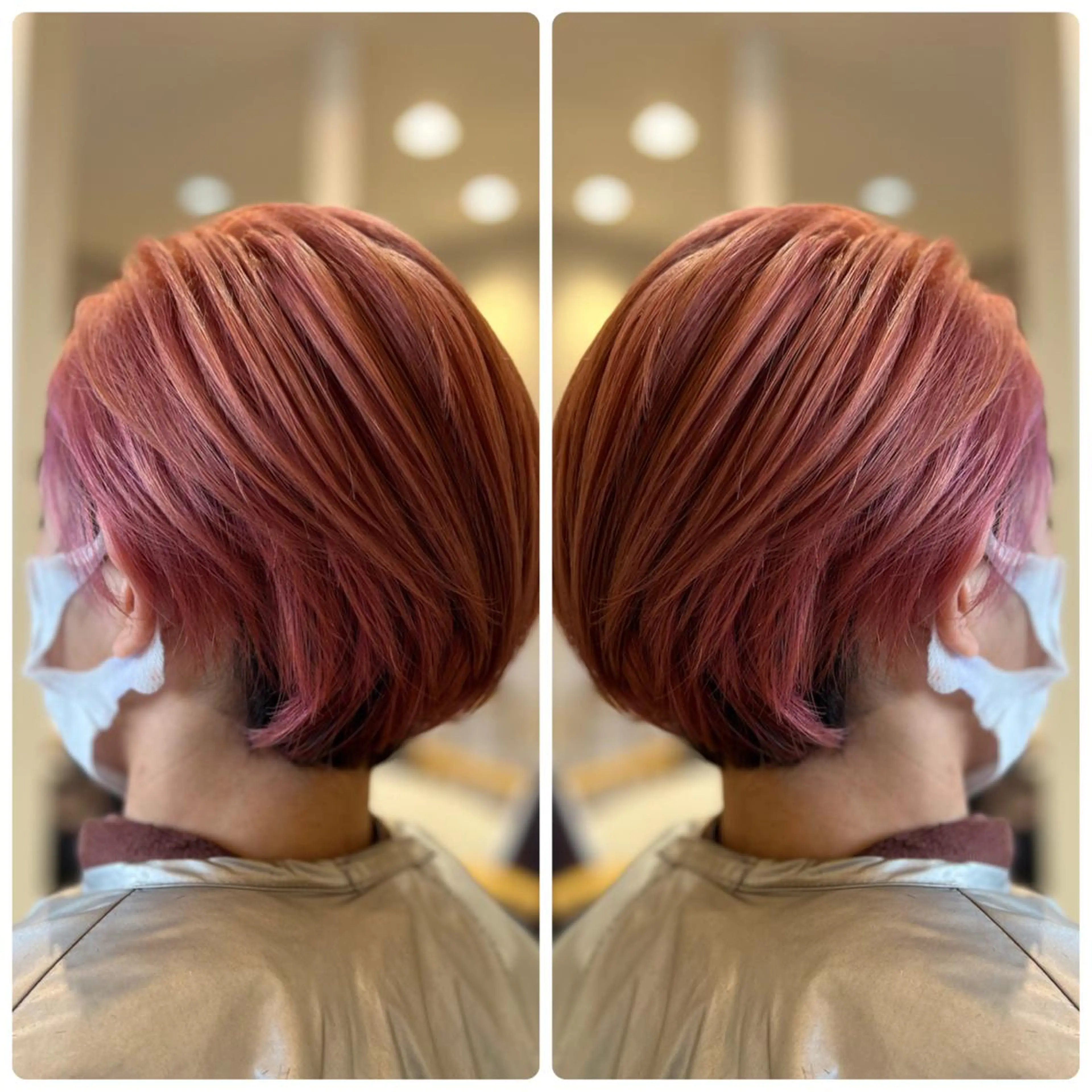 ショート カラー ピンクカラー ヘアカラー トリートメント 小山内 龍一郎 店長のヘアスタイル