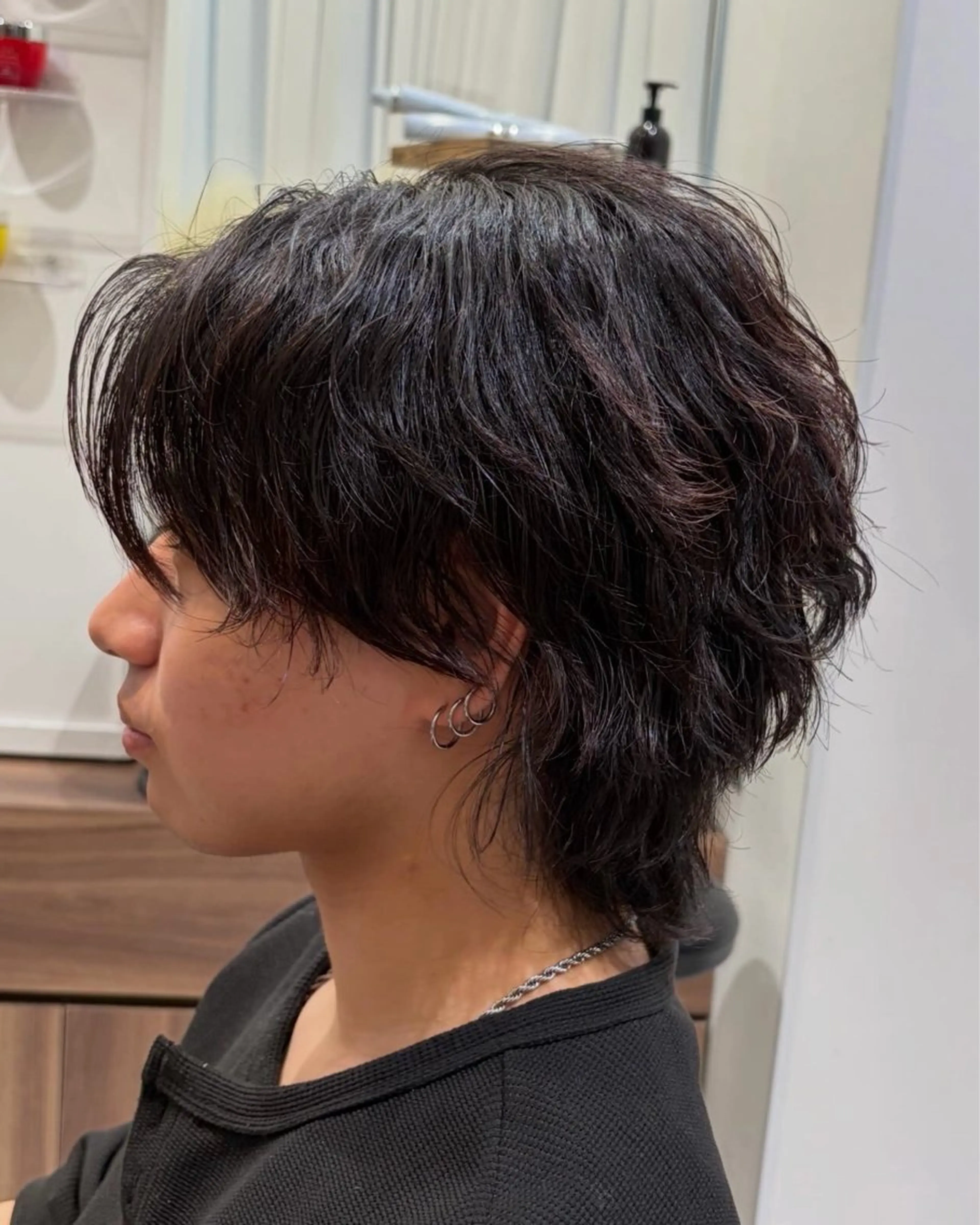 パーマ メンズ カット パーマ 🩵茗荷谷で1番 パーマ巻いてる萌🩵のヘアスタイル