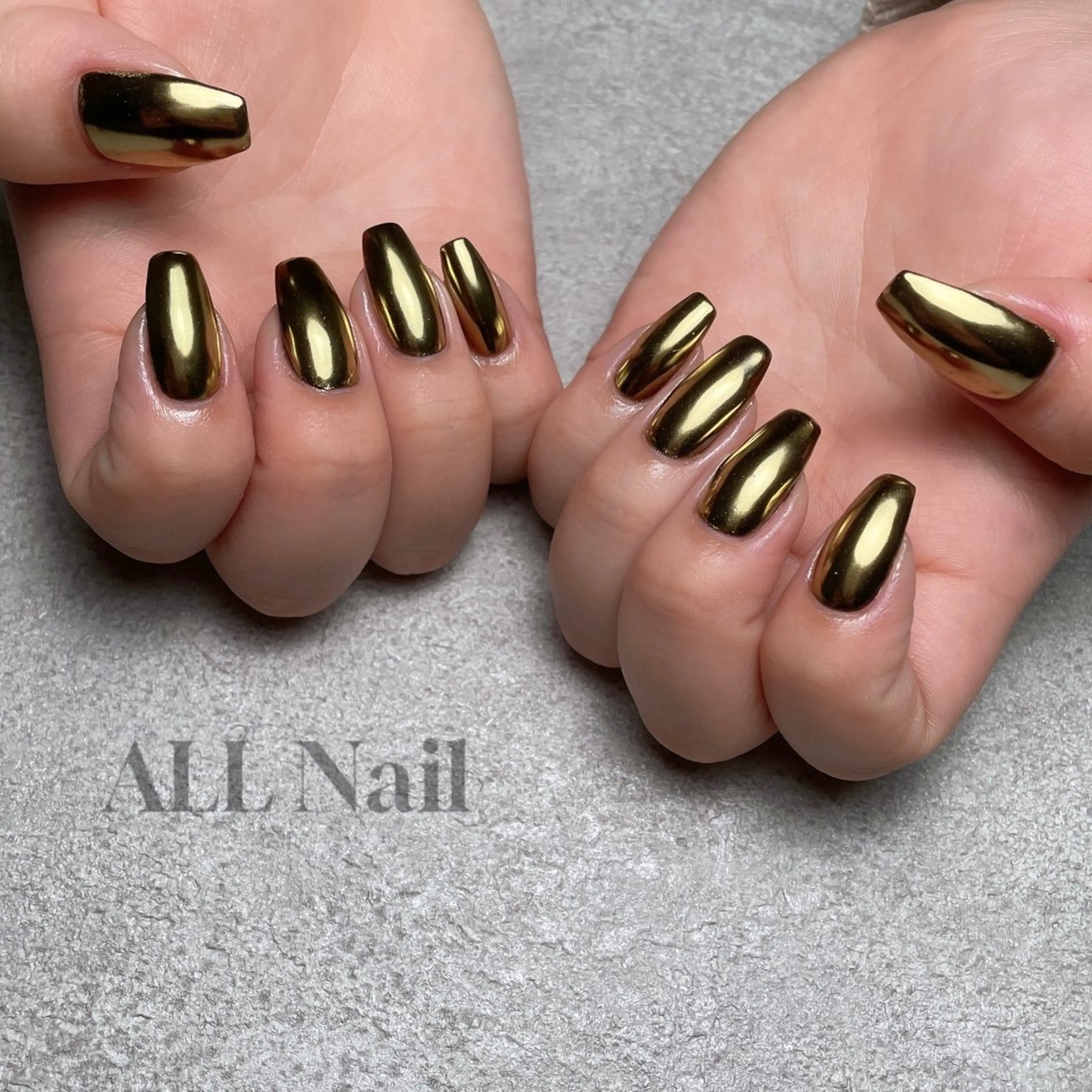 ネイル ゴールド ミラーネイル シンプルネイル ALL Nail &whiteningのその他イメージ