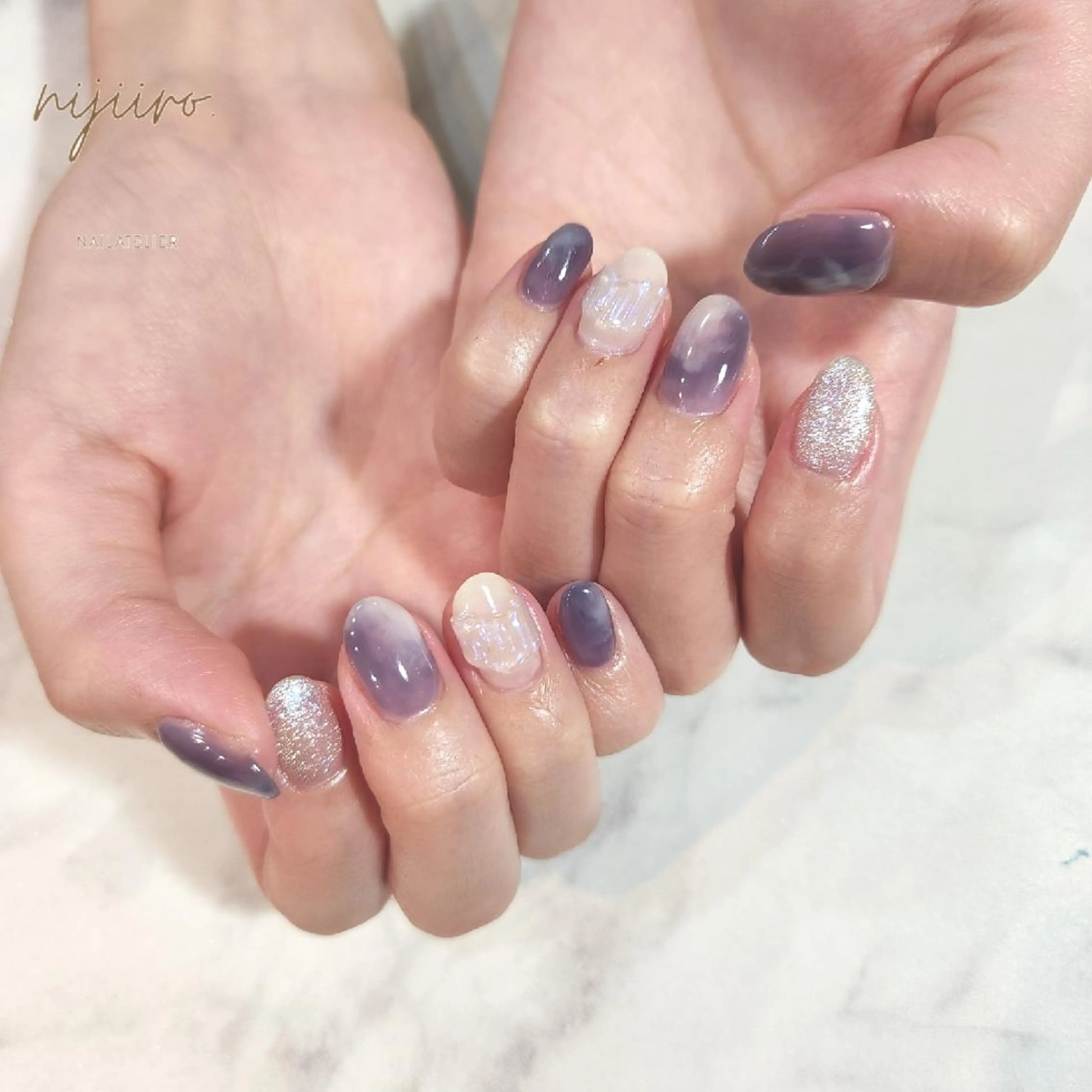 ネイル ニュアンスネイル ハンドネイル nijiiro🌈 サトウのネイルデザイン