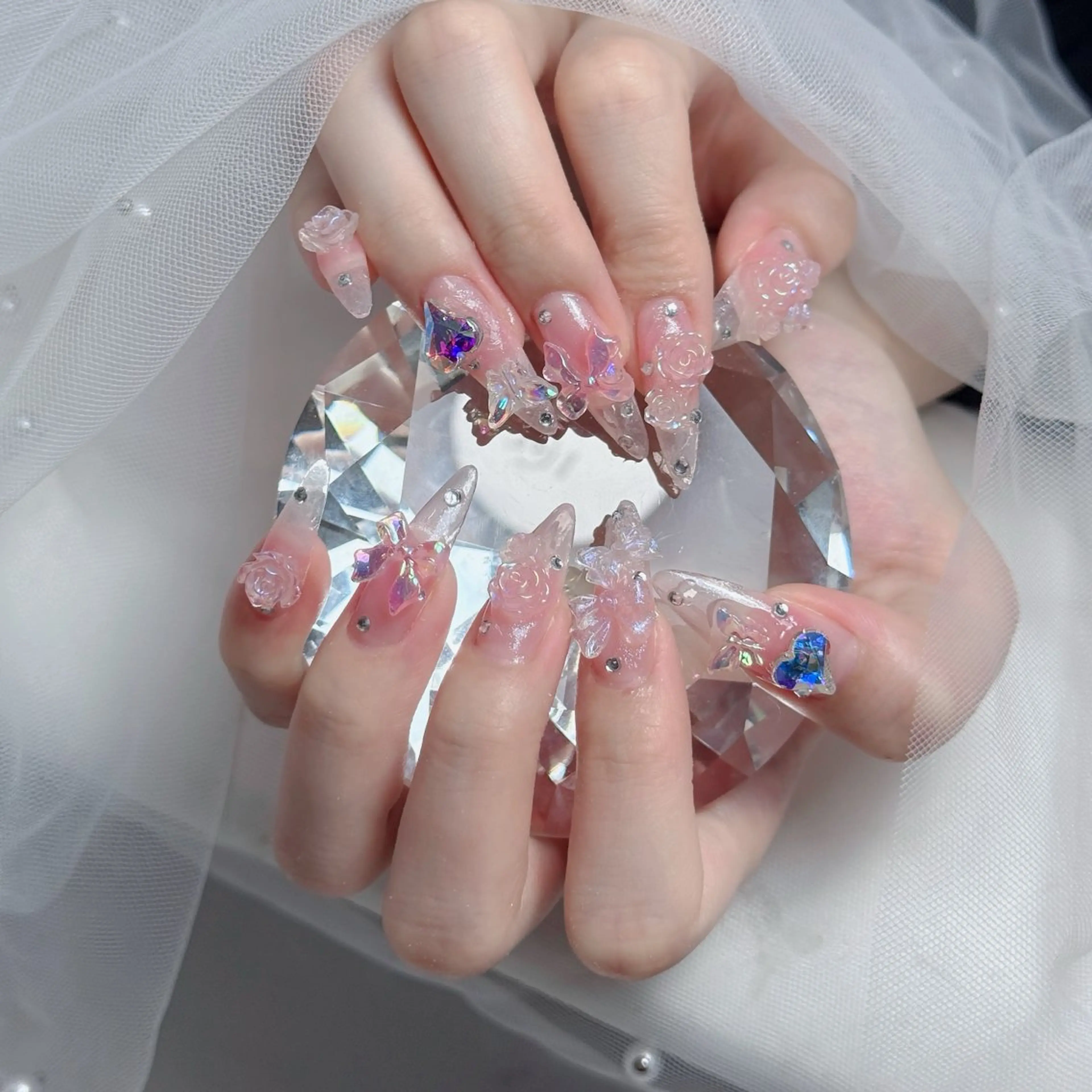 ネイル フットネイル フレンチネイル グラデーション 韓国ネイル ロングネイル ハンドネイル Hani Nail Salonのネイルデザイン