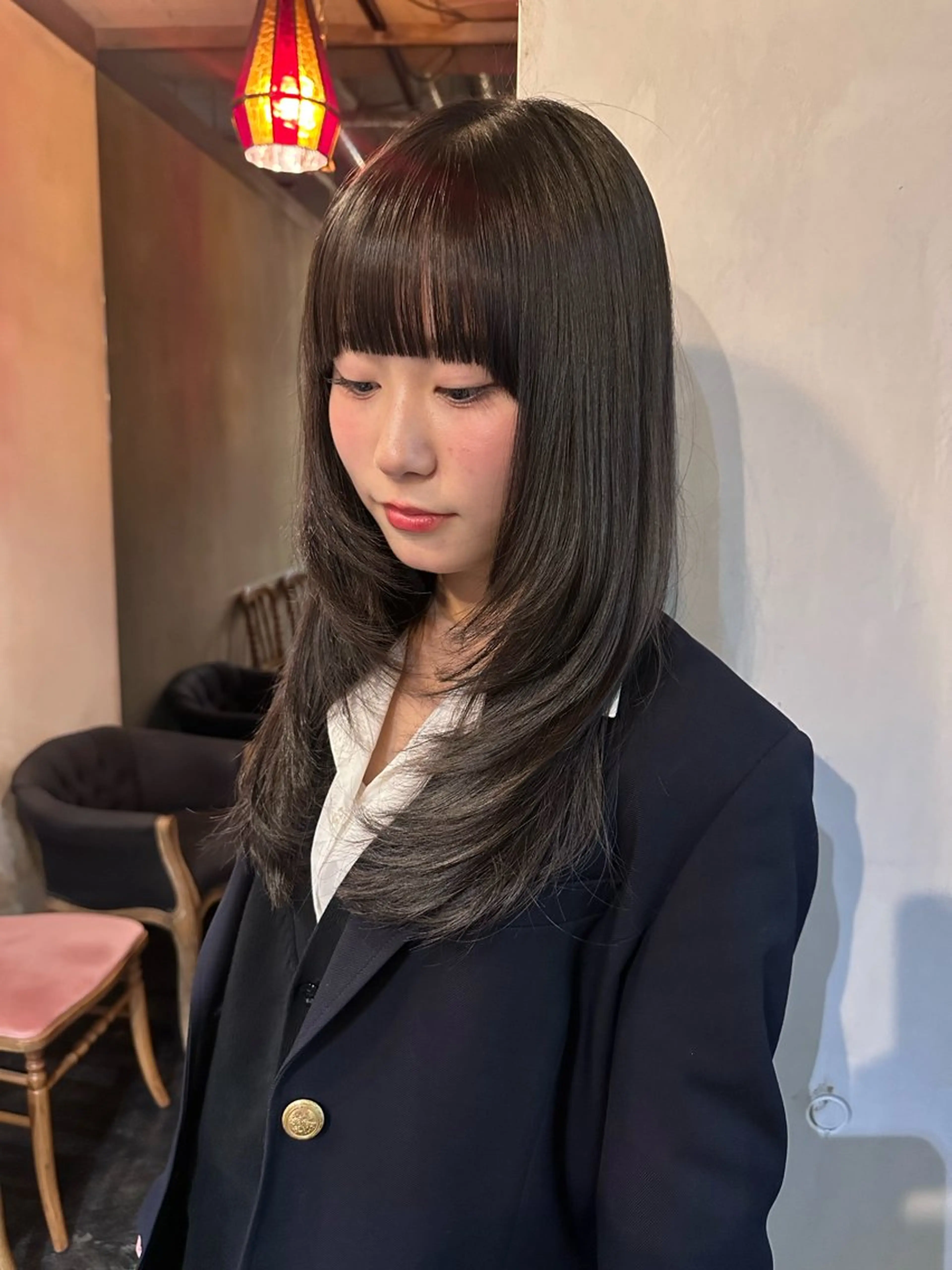 セミロング カットモデル/カラー rionのヘアスタイル