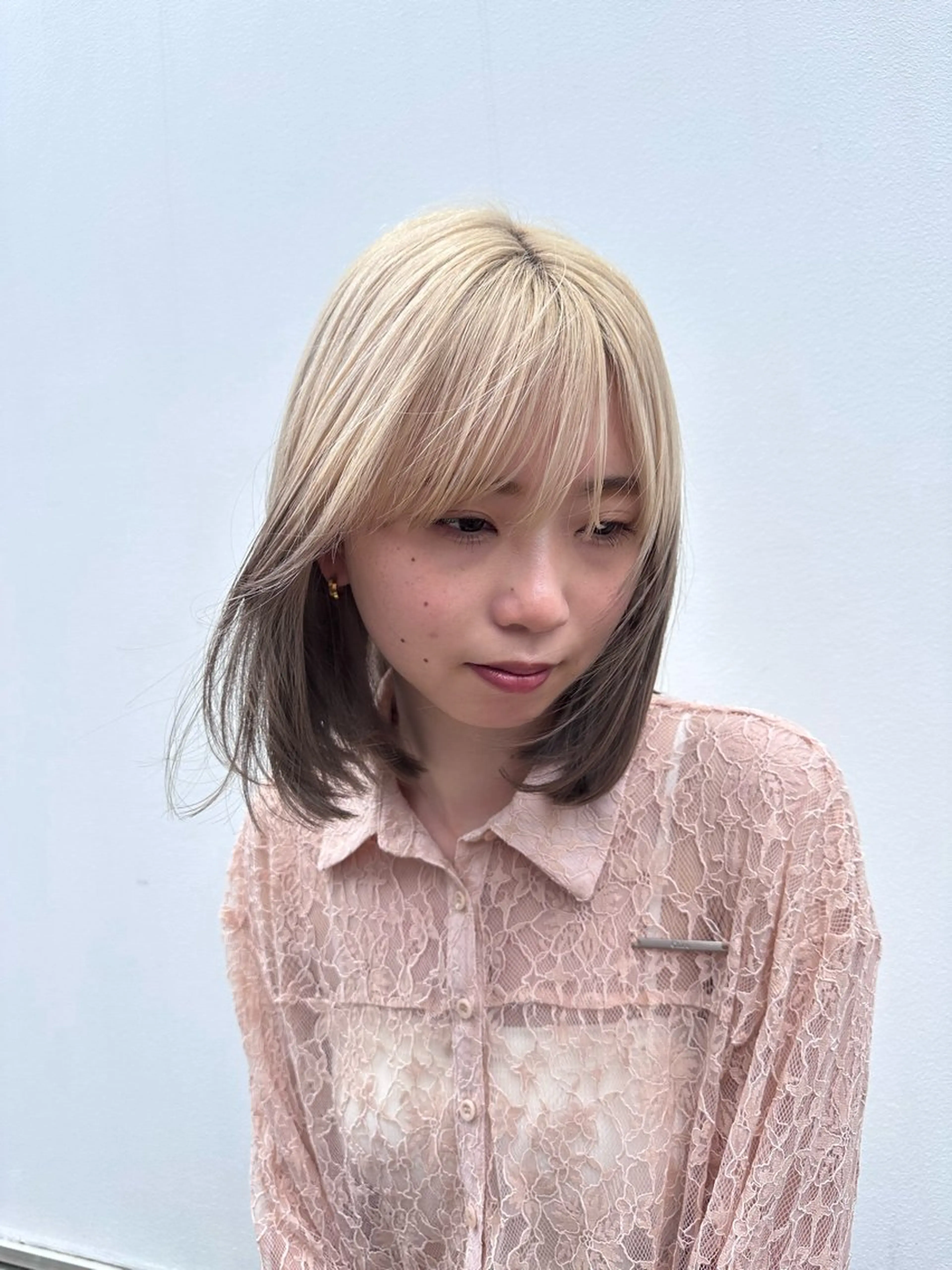 ミディアム カラー 原宿/韓国ボブ /くびれボブ/優希のヘアスタイル