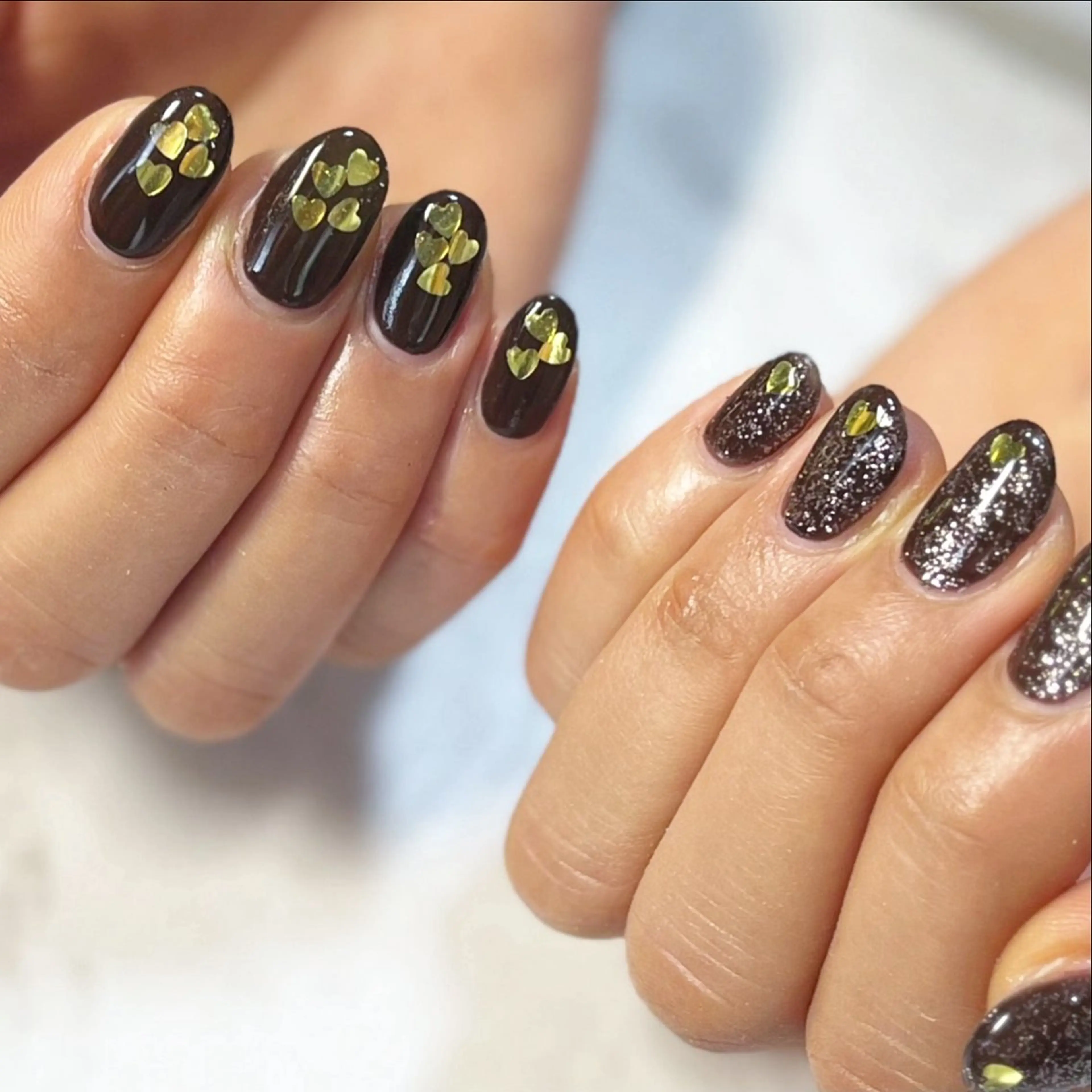 ネイル フットネイル ハート ニュアンスネイル シンプルネイル 冬ネイル nail fufla ♡yamane♡のネイルデザイン