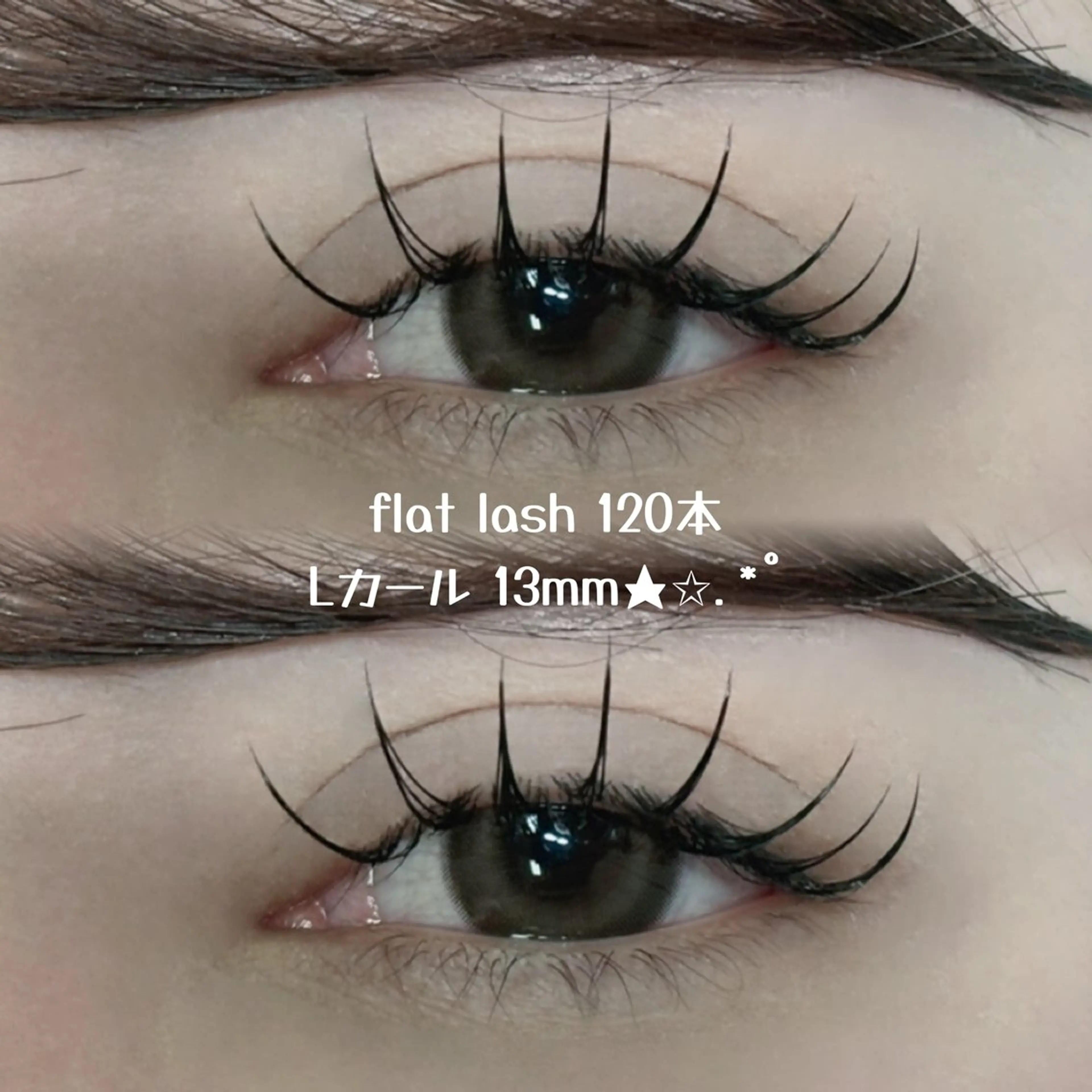 フラットラッシュ120本🎀（コーティング付き）の写真