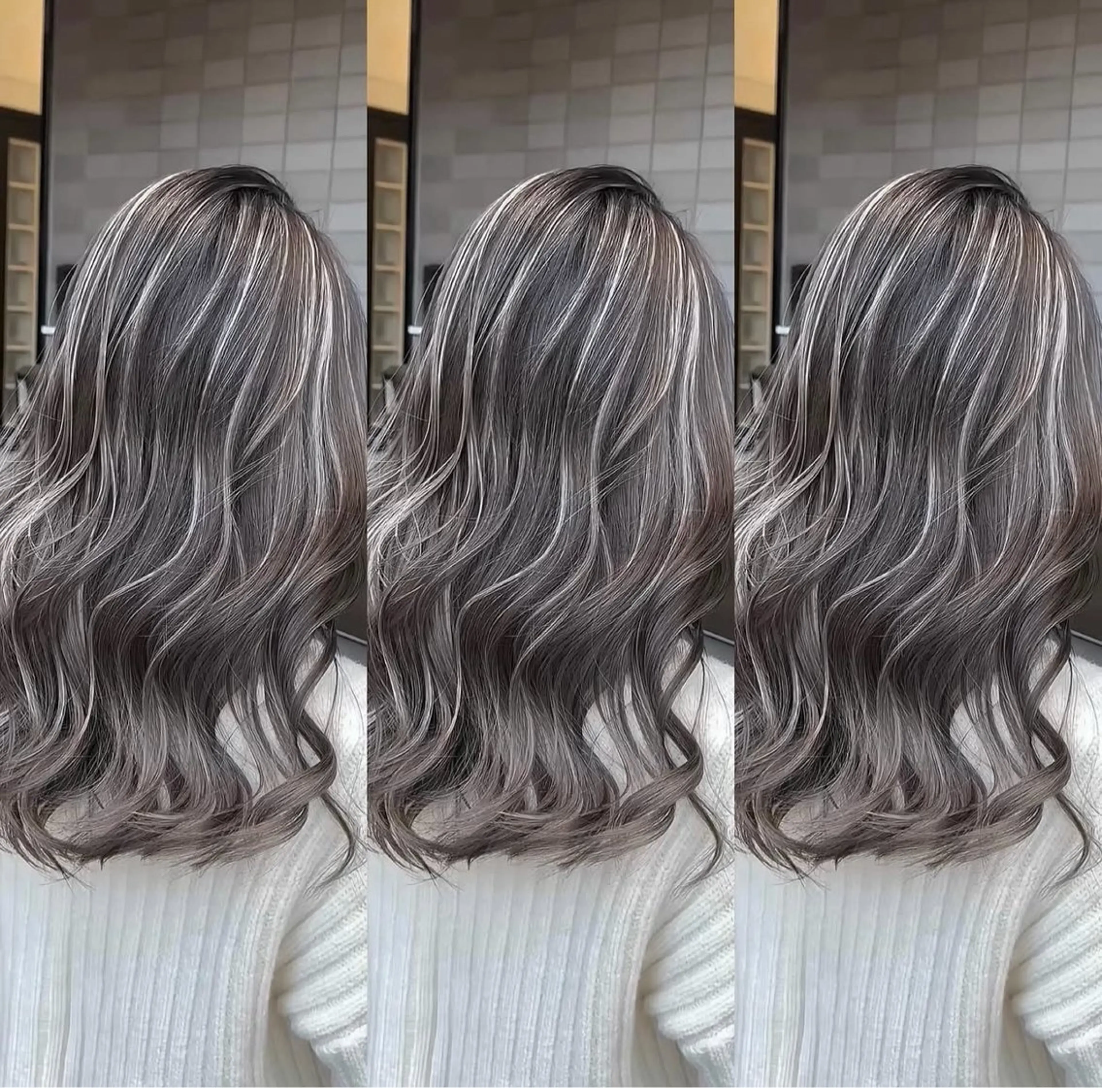 ロング カラー ハイライトカラー ハイライト 表参道/ハイライト バレイヤージュのヘアスタイル