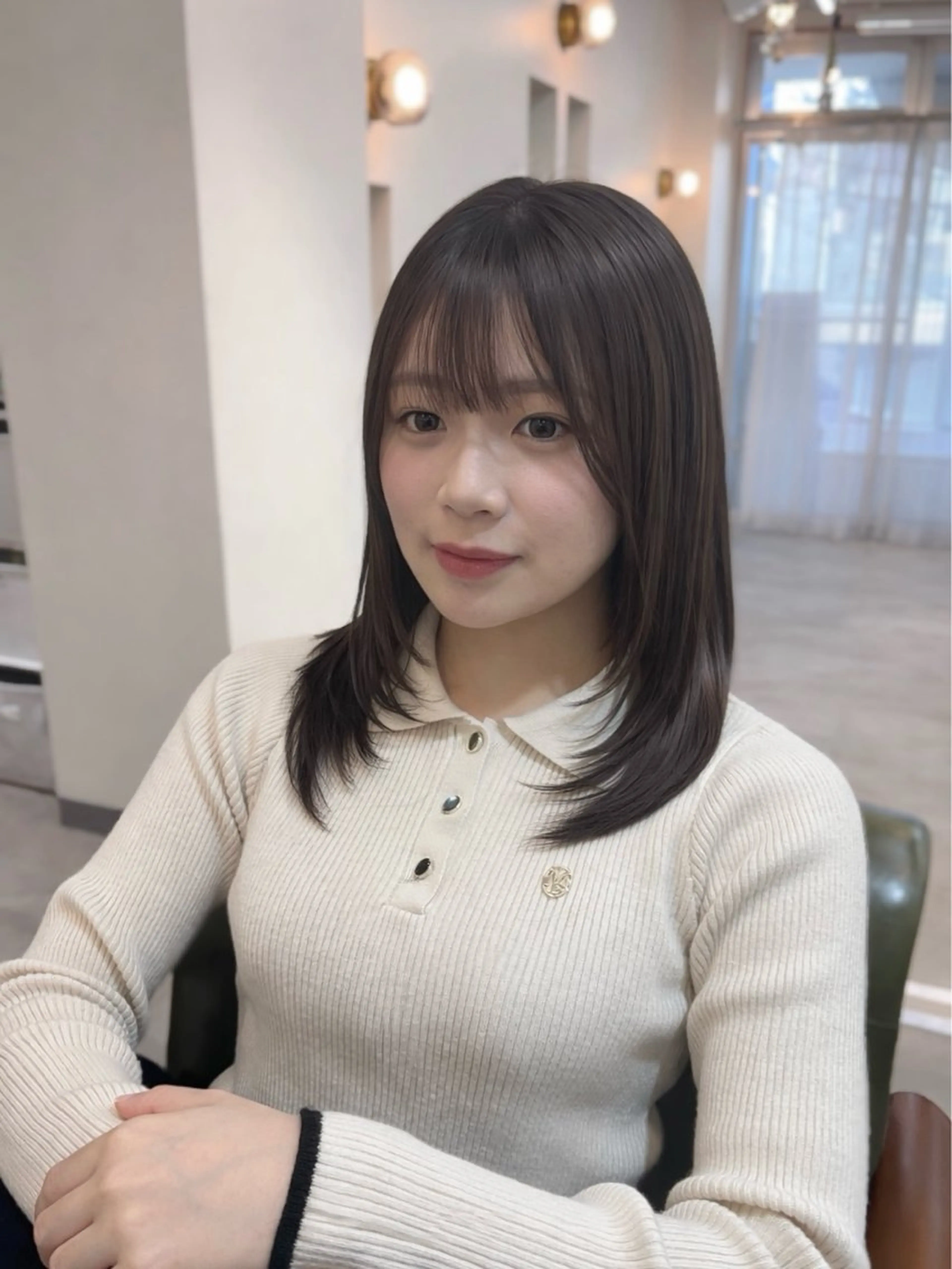 ミディアム ミディアムレイヤー レイヤーカット カット ヘアカラー 🌿髪質改善/レイヤ ー🌿ひかるんのヘアスタイル