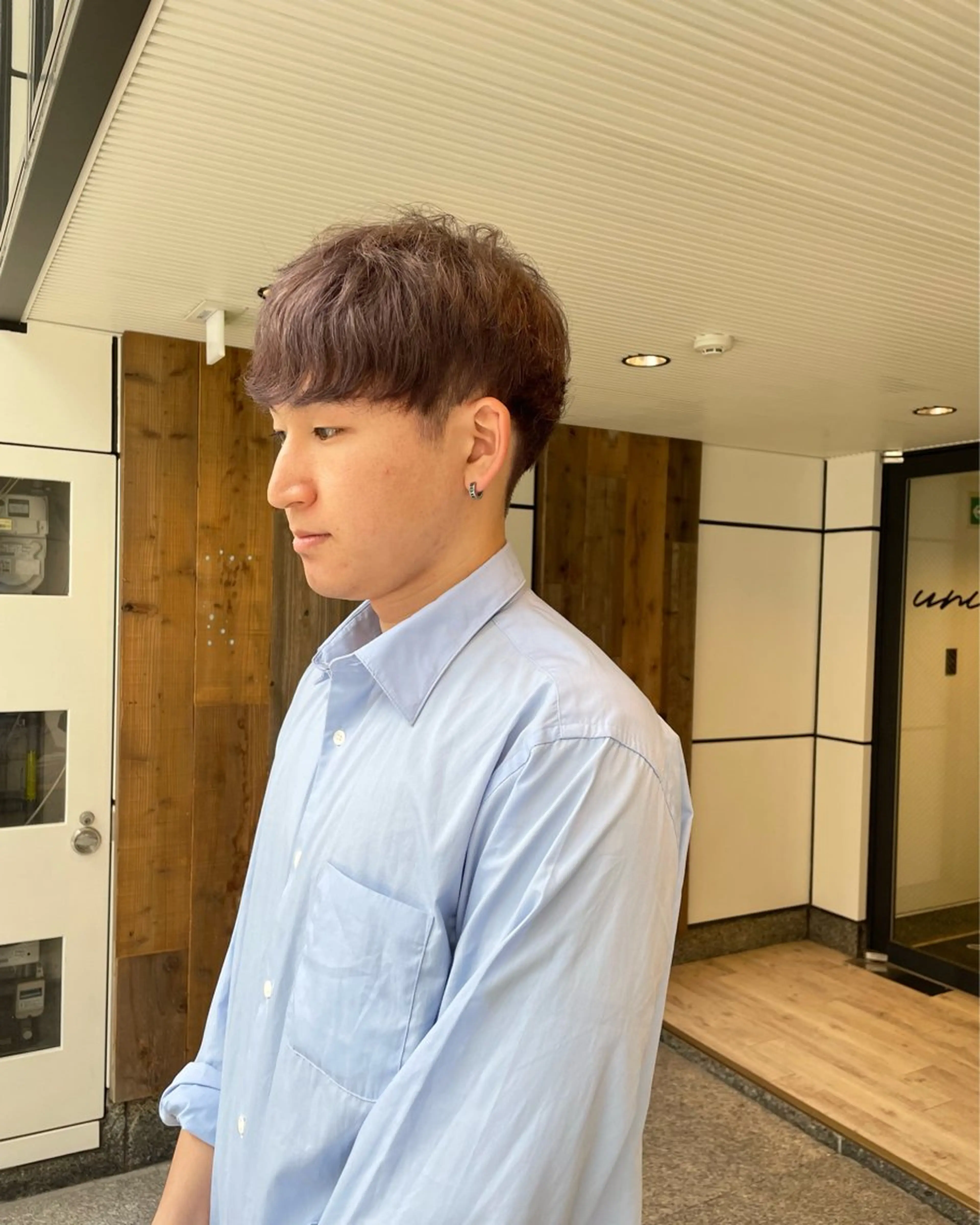 メンズ メンズブリーチ マッシュ 渋谷 留菜のヘアスタイル