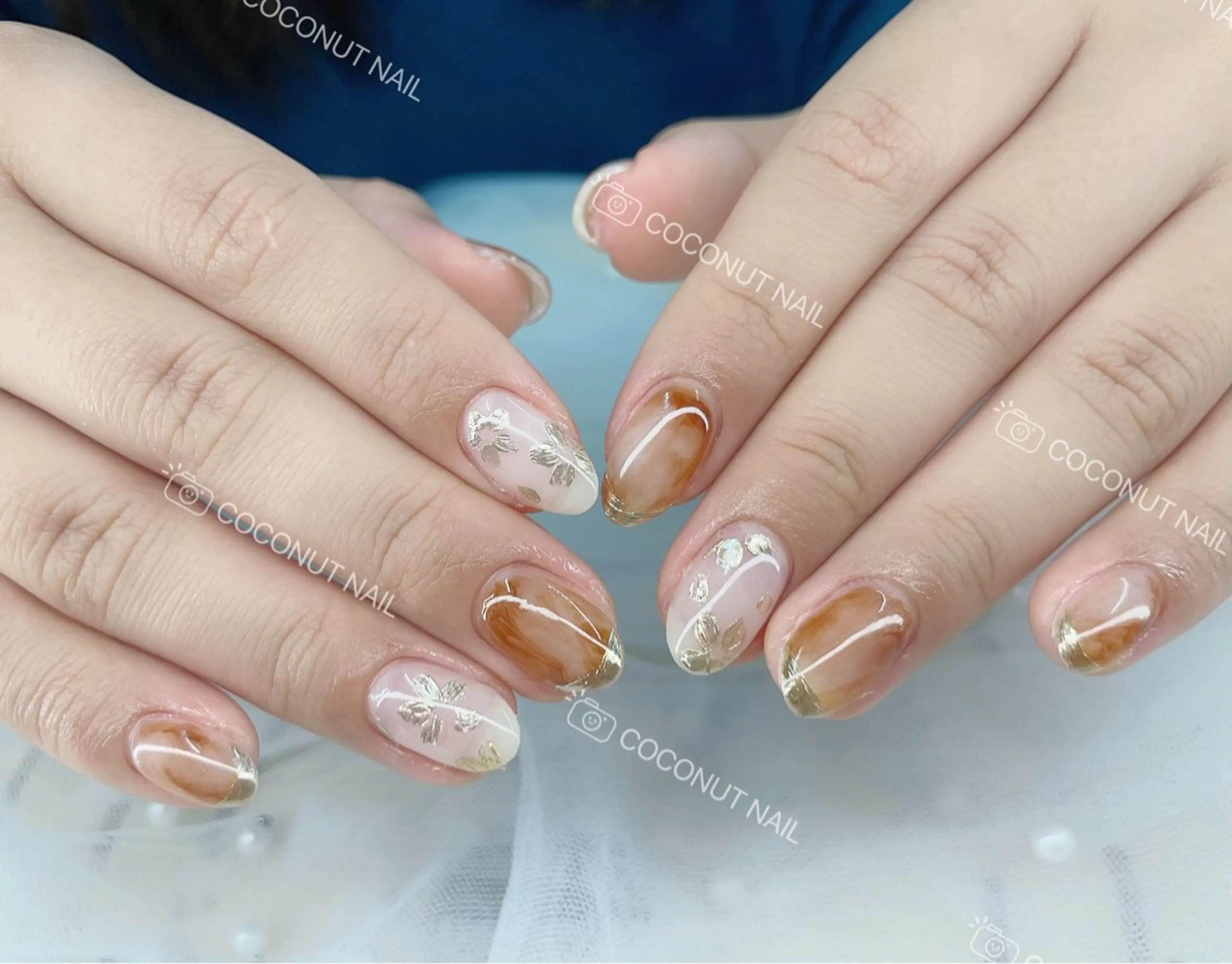 ネイル ハンドネイル 神田 ココナッツのネイルデザイン