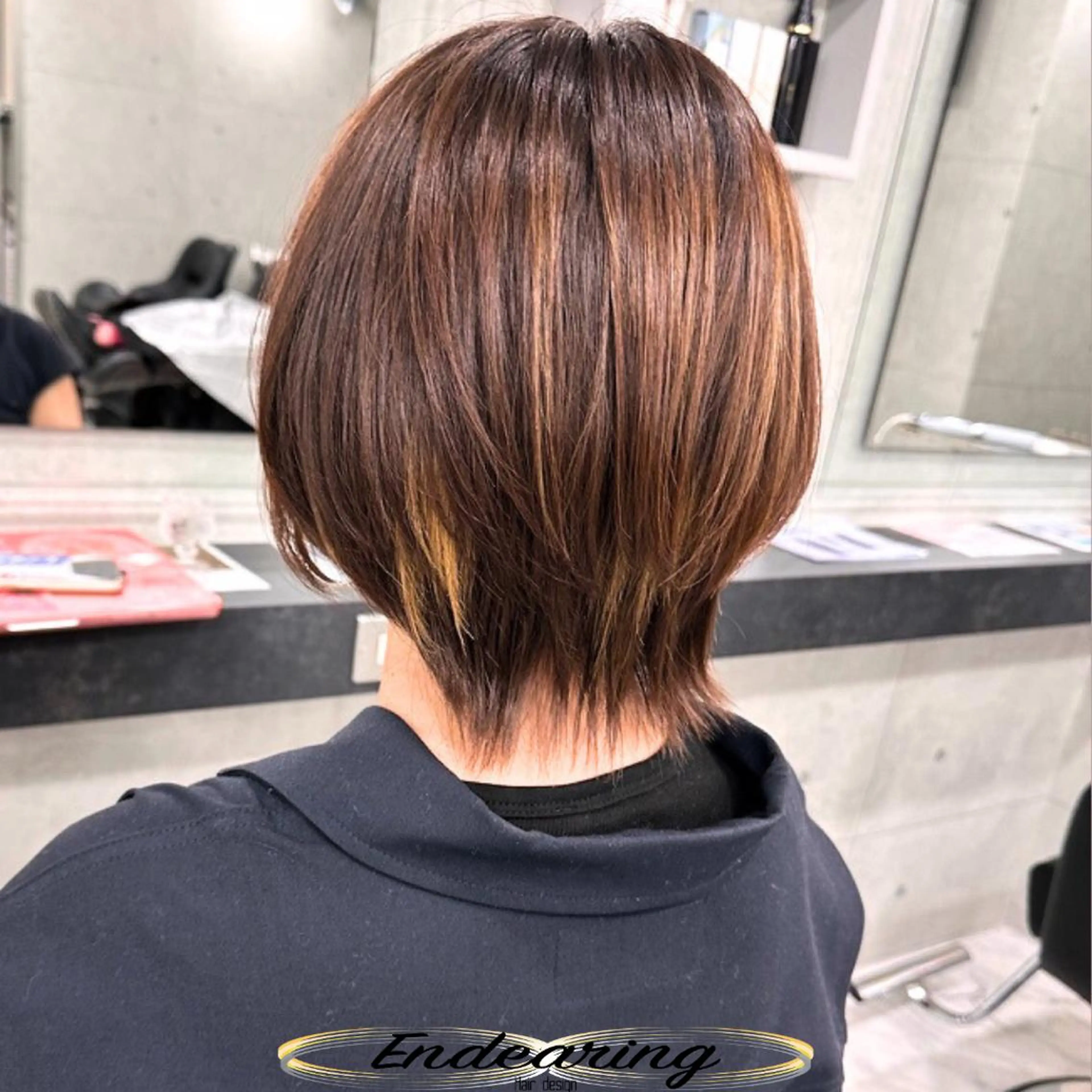 ショート ハイライト ショートヘア トリートメント ウルフカット カット ヘアカラー トリートメント Endearing 銀座/レイヤーカットのヘアスタイル