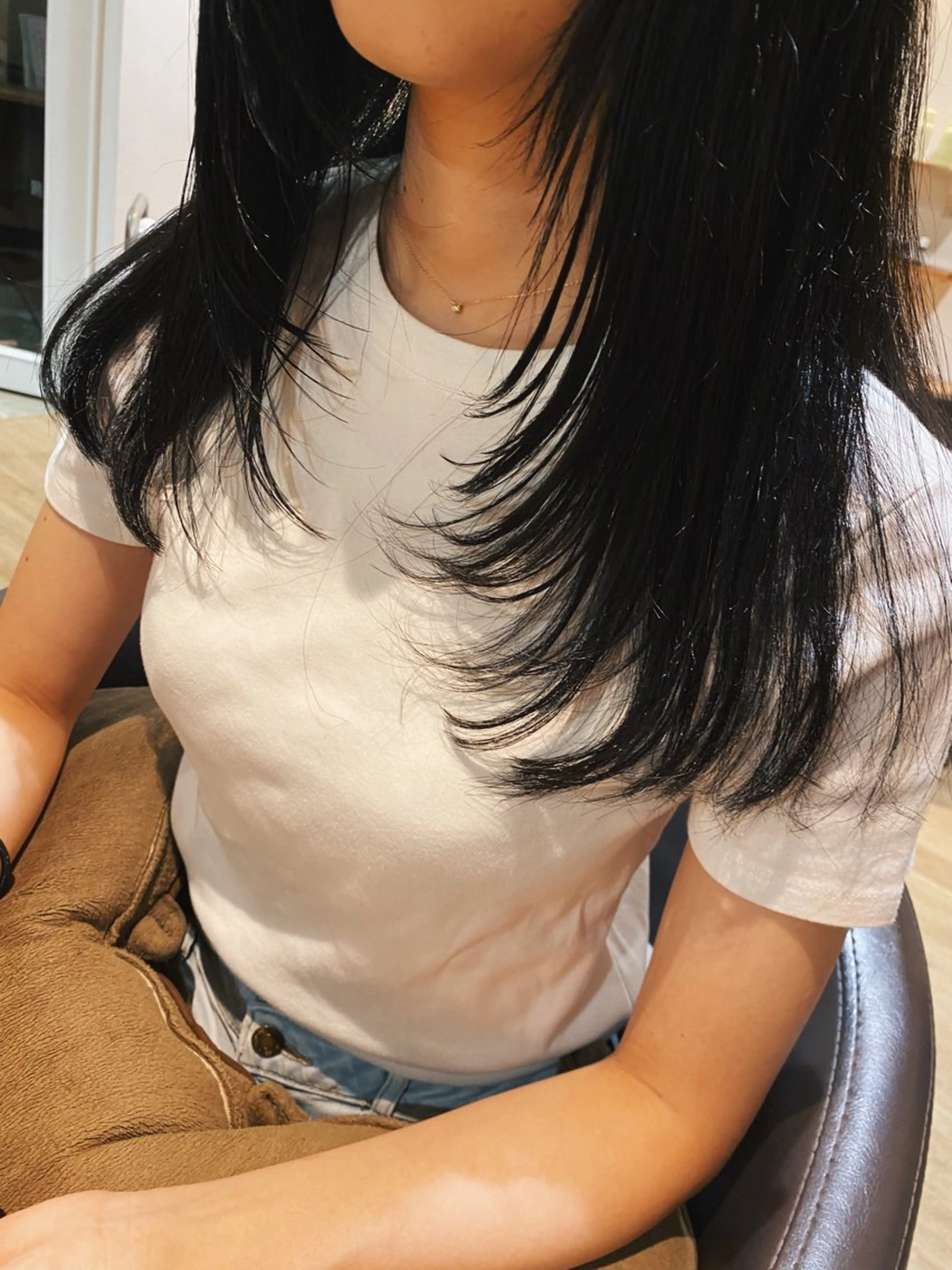 ロング 顔まわりレイヤー 顔周りカット レイヤーカット Hope's by  diar所属・mai🤍透明感/ 縮毛矯正/藤沢のヘアスタイル