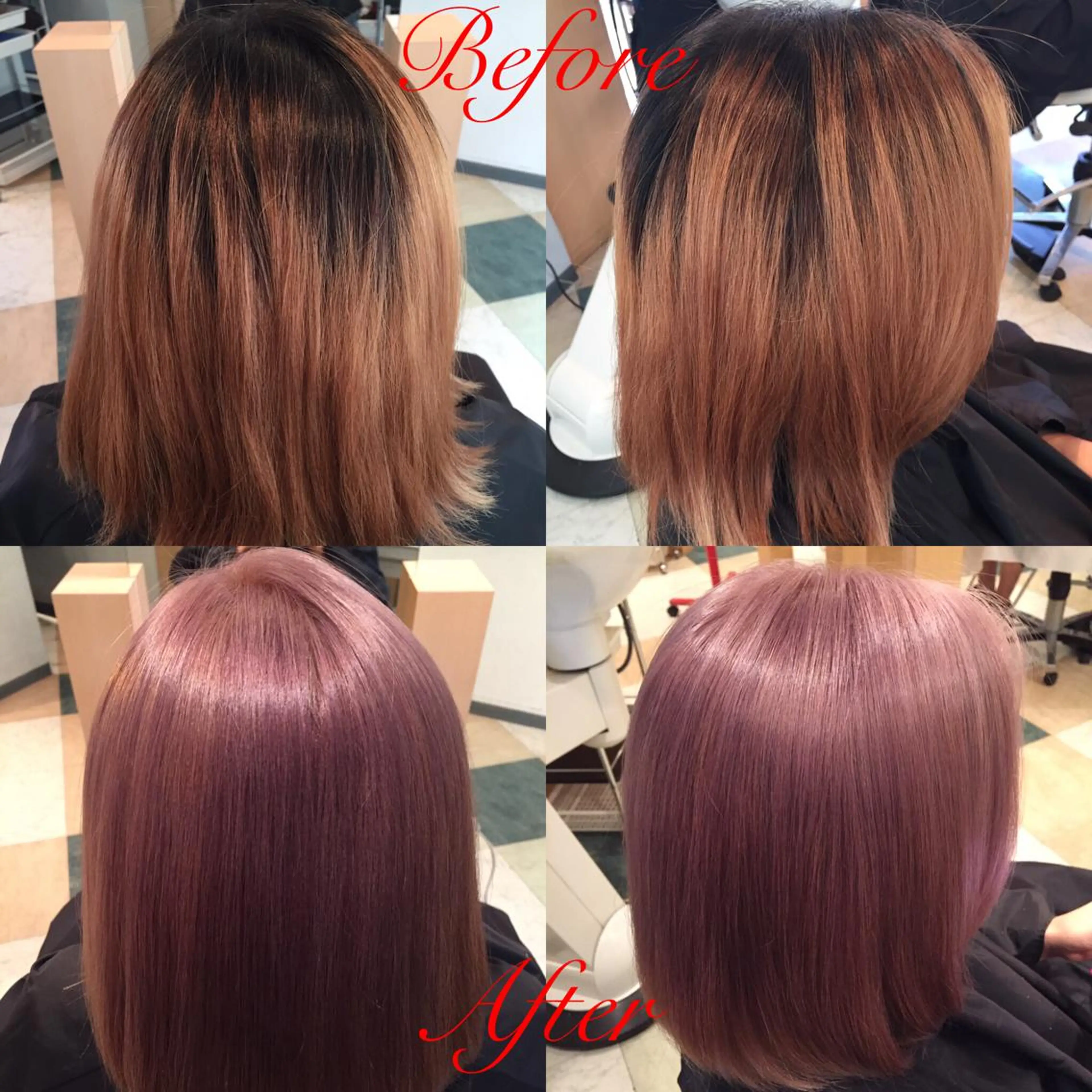 ショート ミディアム セミロング カラー ダブルカラー バイオレットカラー 新宿/髪質改善/ 美髪矯正✨浅江通友のヘアスタイル