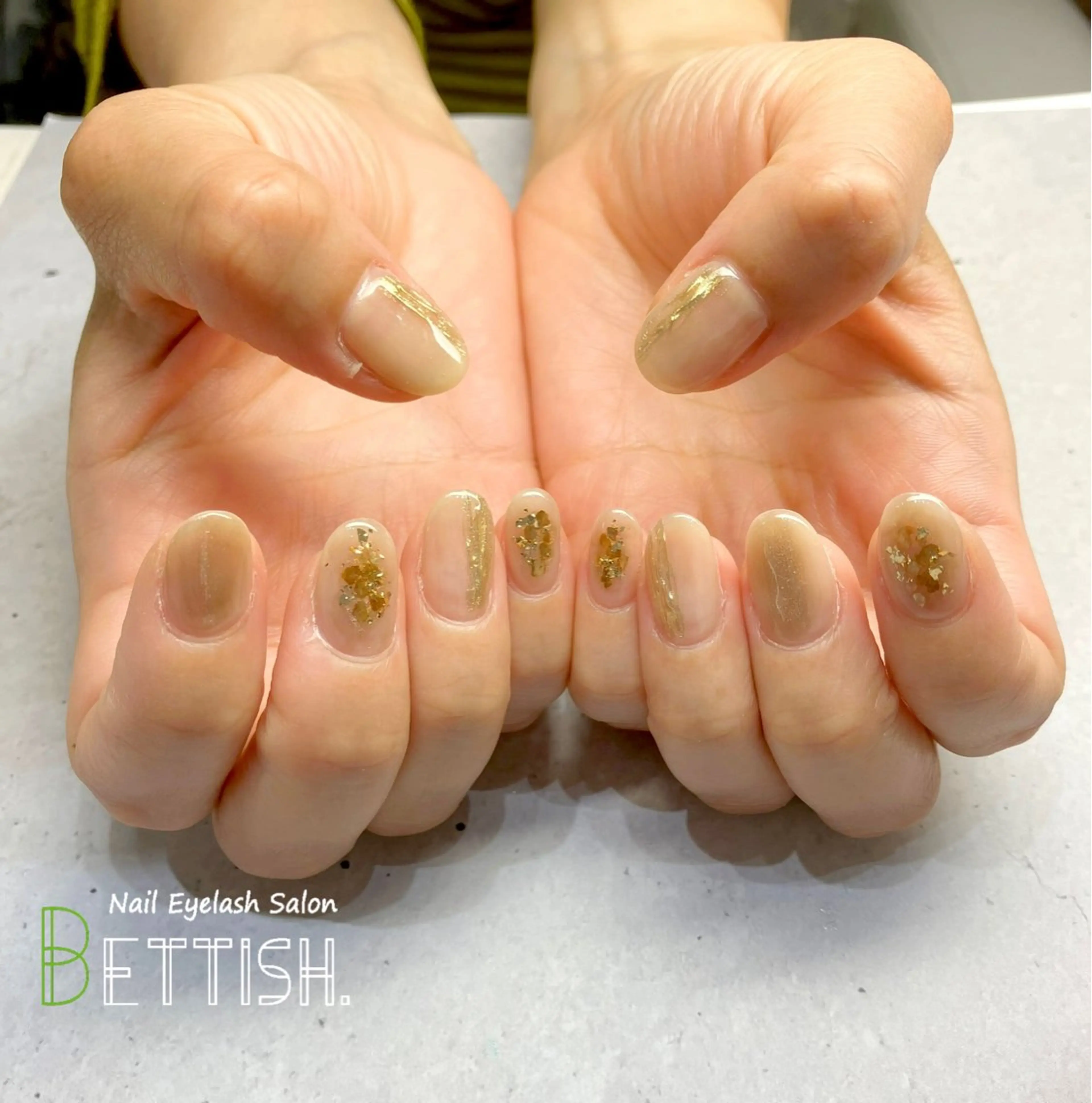 ネイル ブラウン クリアネイル BETTISH. KUMIKO☺︎︎のネイルデザイン