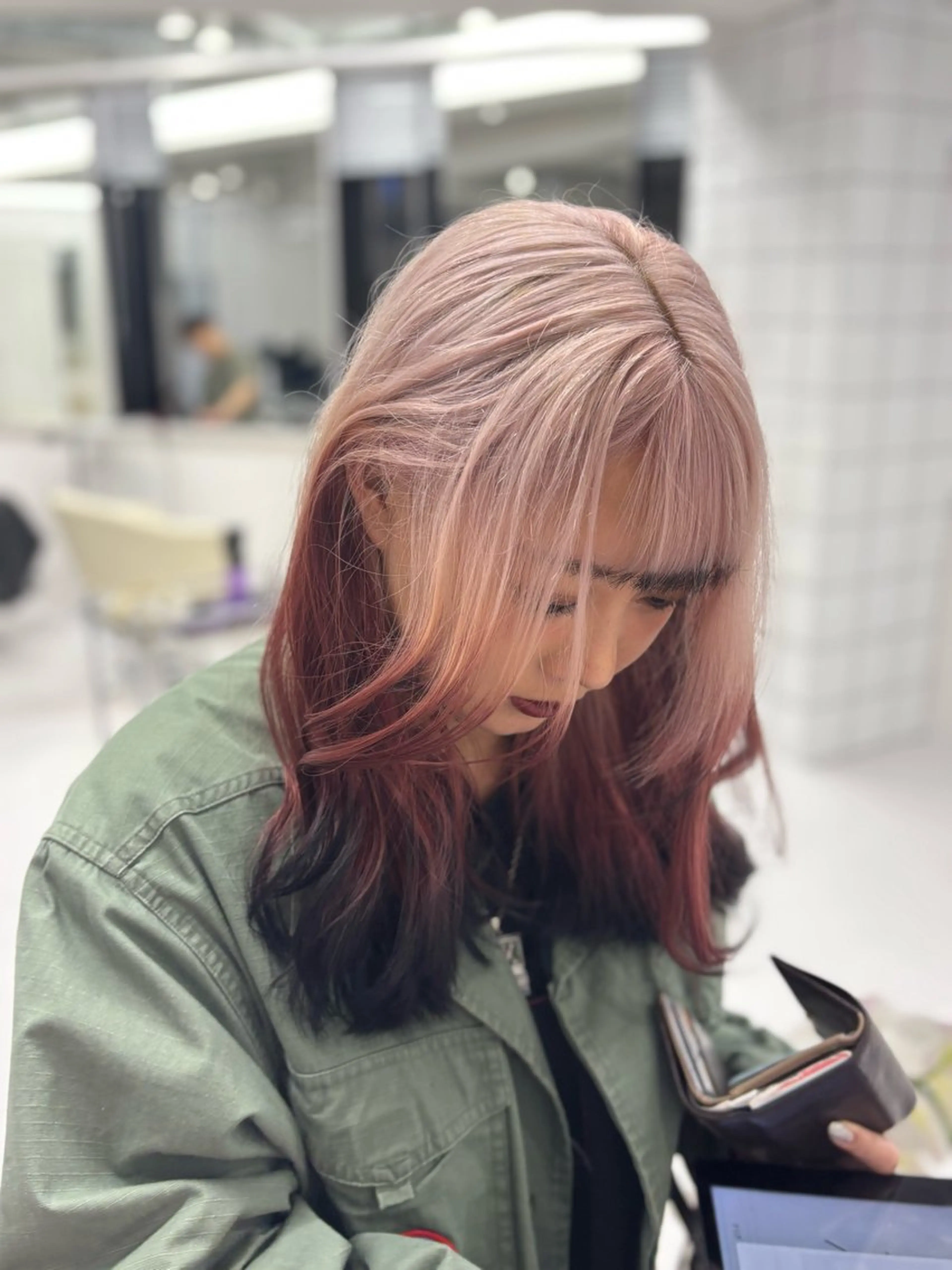 セミロング カラー ヘアカラー トリートメント パーマ&ブリーチ /飯牟田/GEAR.のヘアスタイル