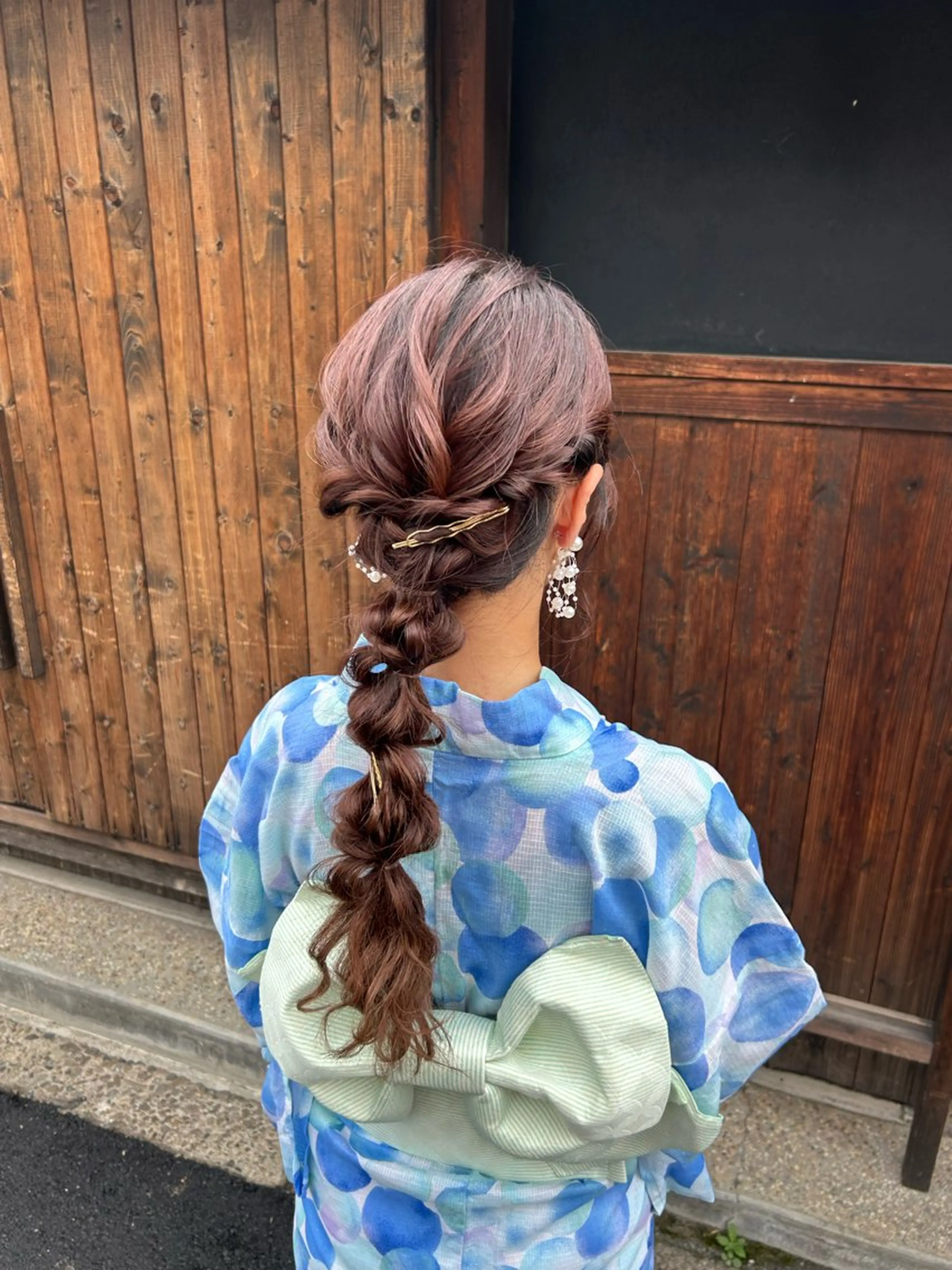 ロング ヘアアレンジ 成人式 お団子ヘア 結婚式・ブライダル 簡単アレンジ 玉ねぎヘアー 着付け AYU / MODE K's 松原のヘアスタイル