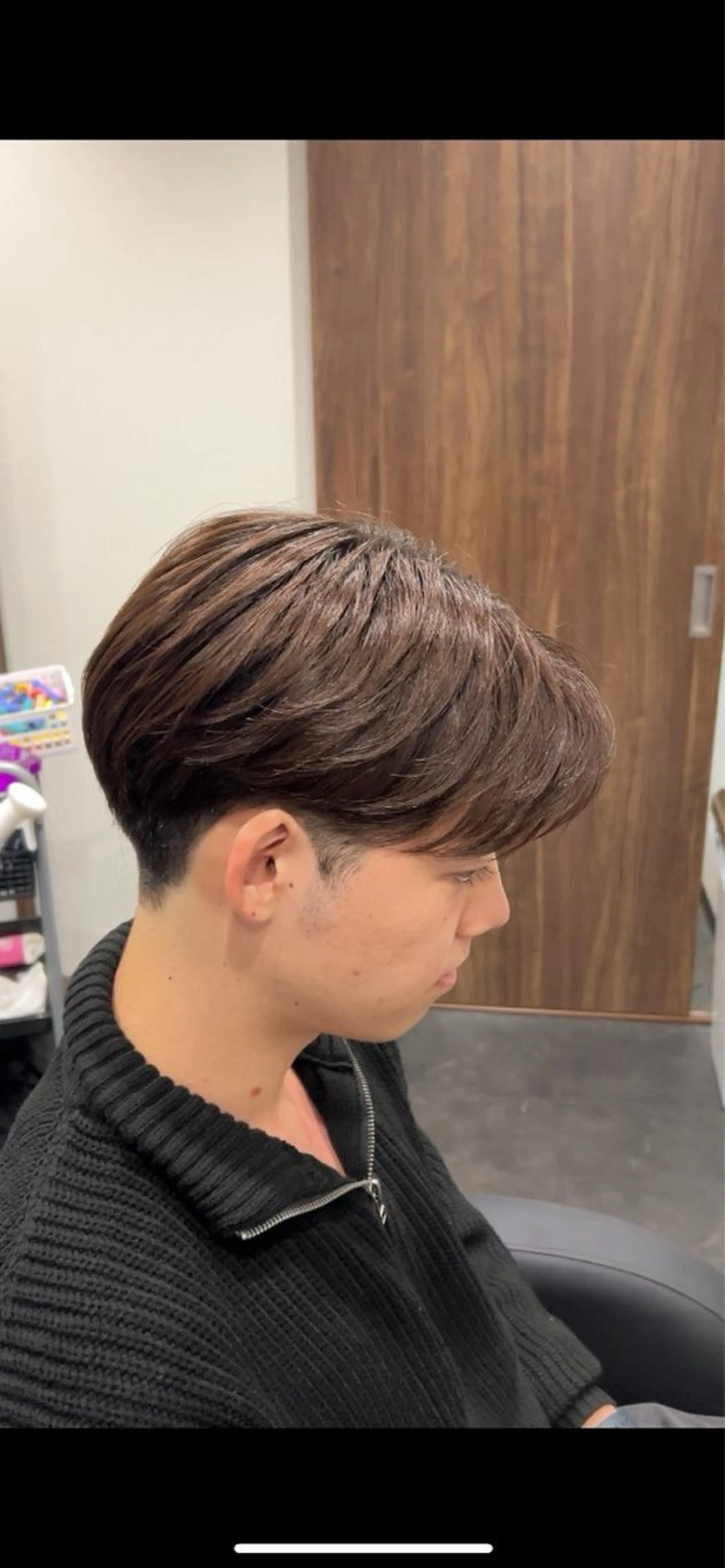 ミディアム メンズ 縮毛矯正 福井 太暉のヘアスタイル