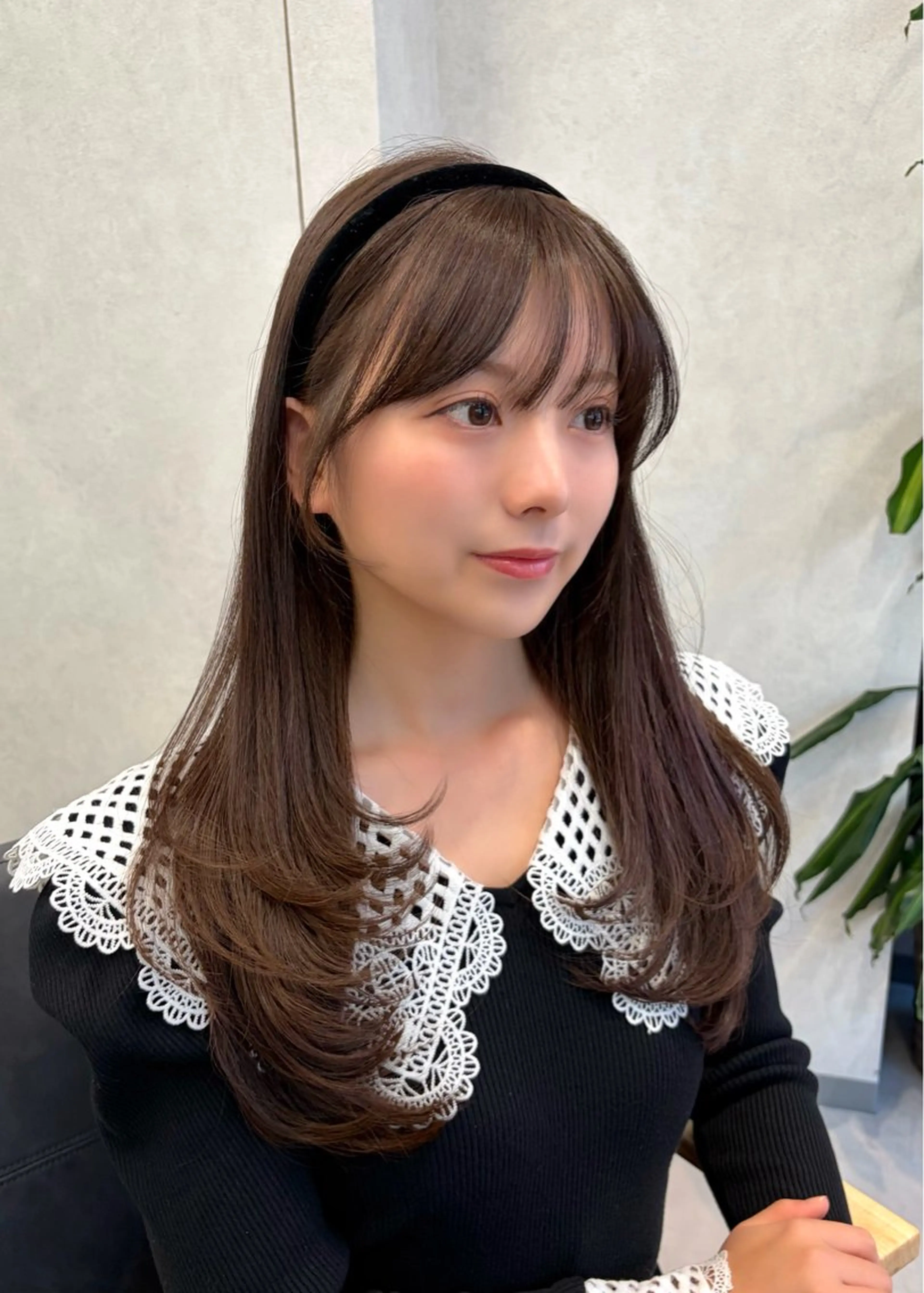 ミディアム カット ヘアカラー トリートメント 結べるレイヤーカット /カラー/あさかのヘアスタイル
