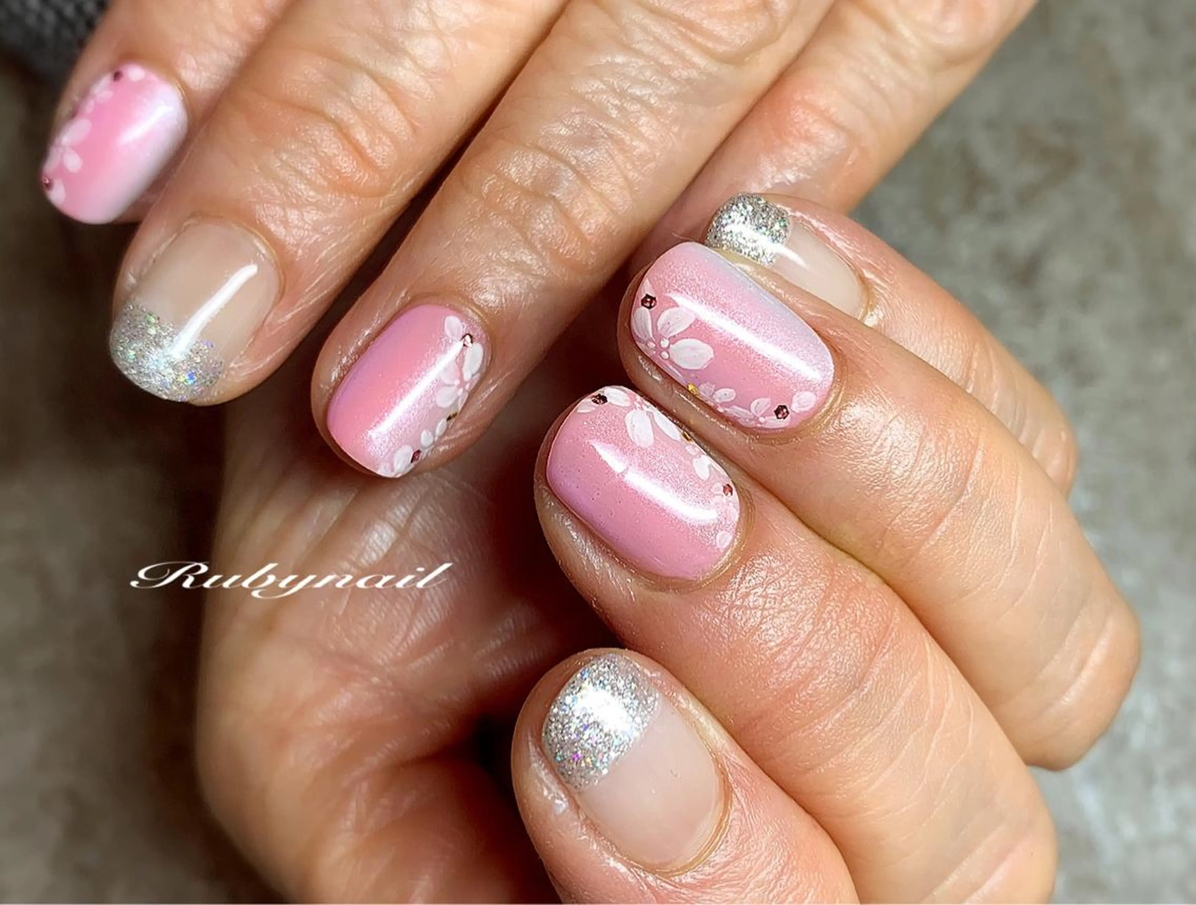 ネイル 春ネイル プライベートサロン Rubynailのネイルデザイン