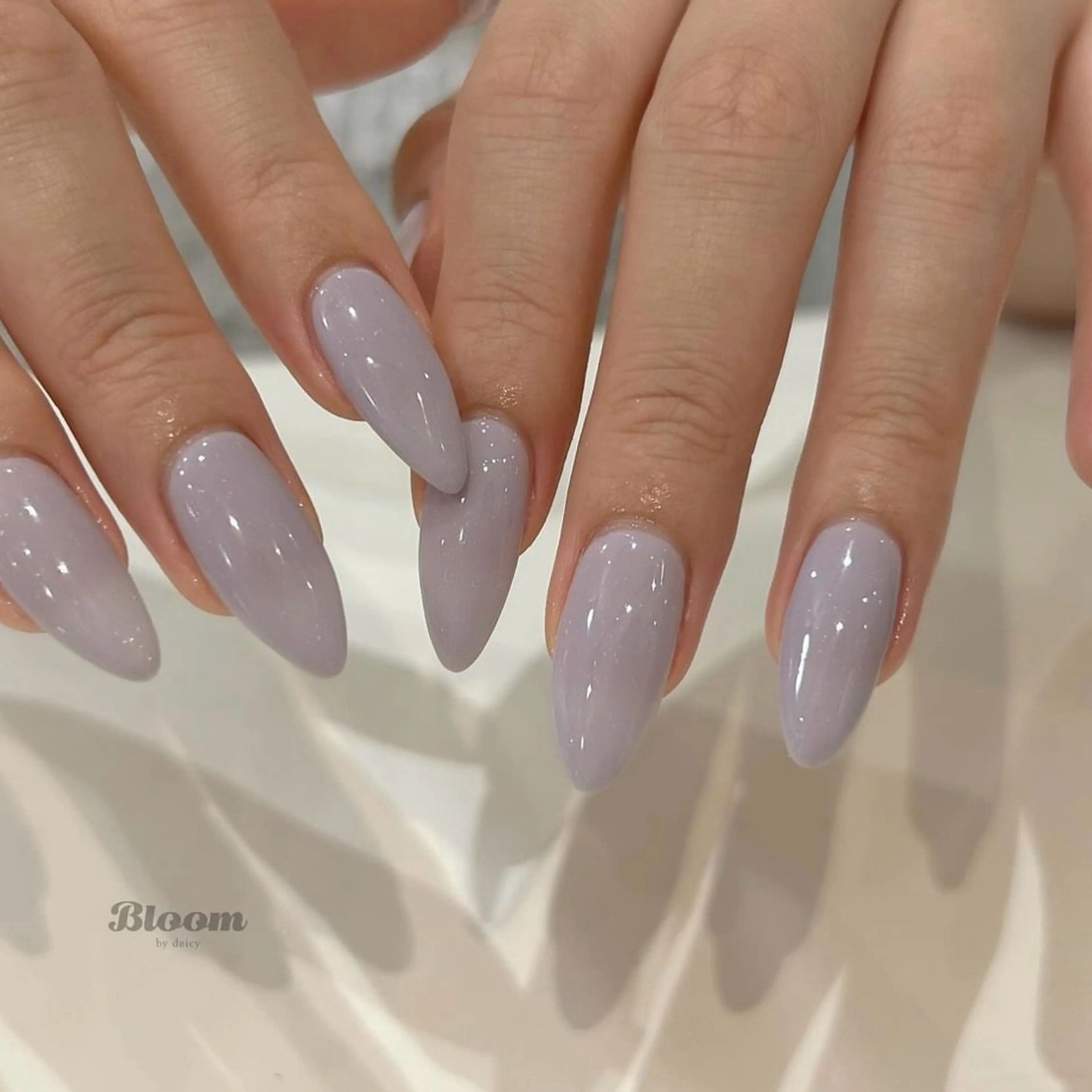 ネイル ブルー ワンカラーネイル Luludi nail&eyeのネイルデザイン
