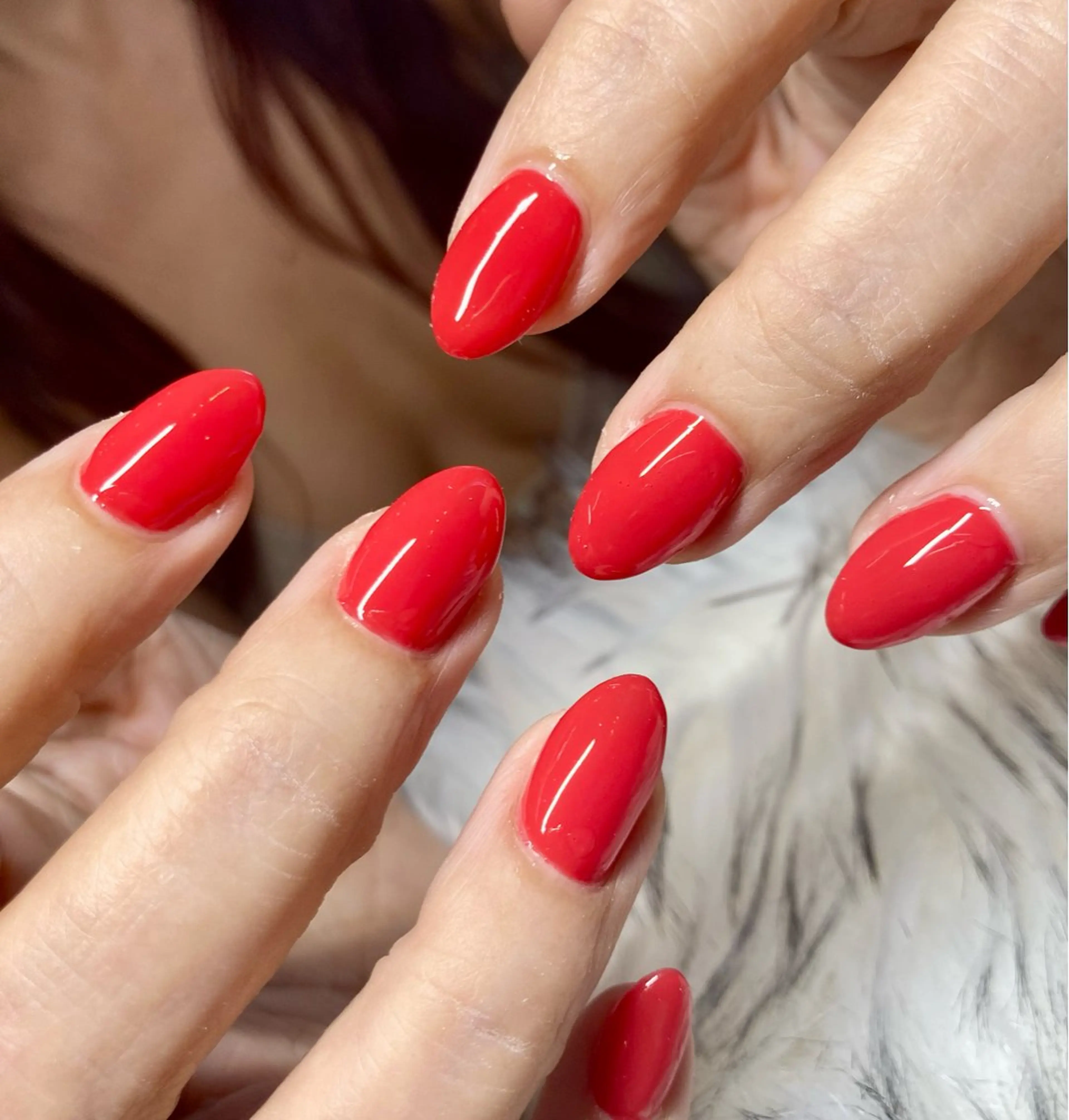 ネイル 長さ出し ワンカラーネイル salon 喜’s casaのネイルデザイン