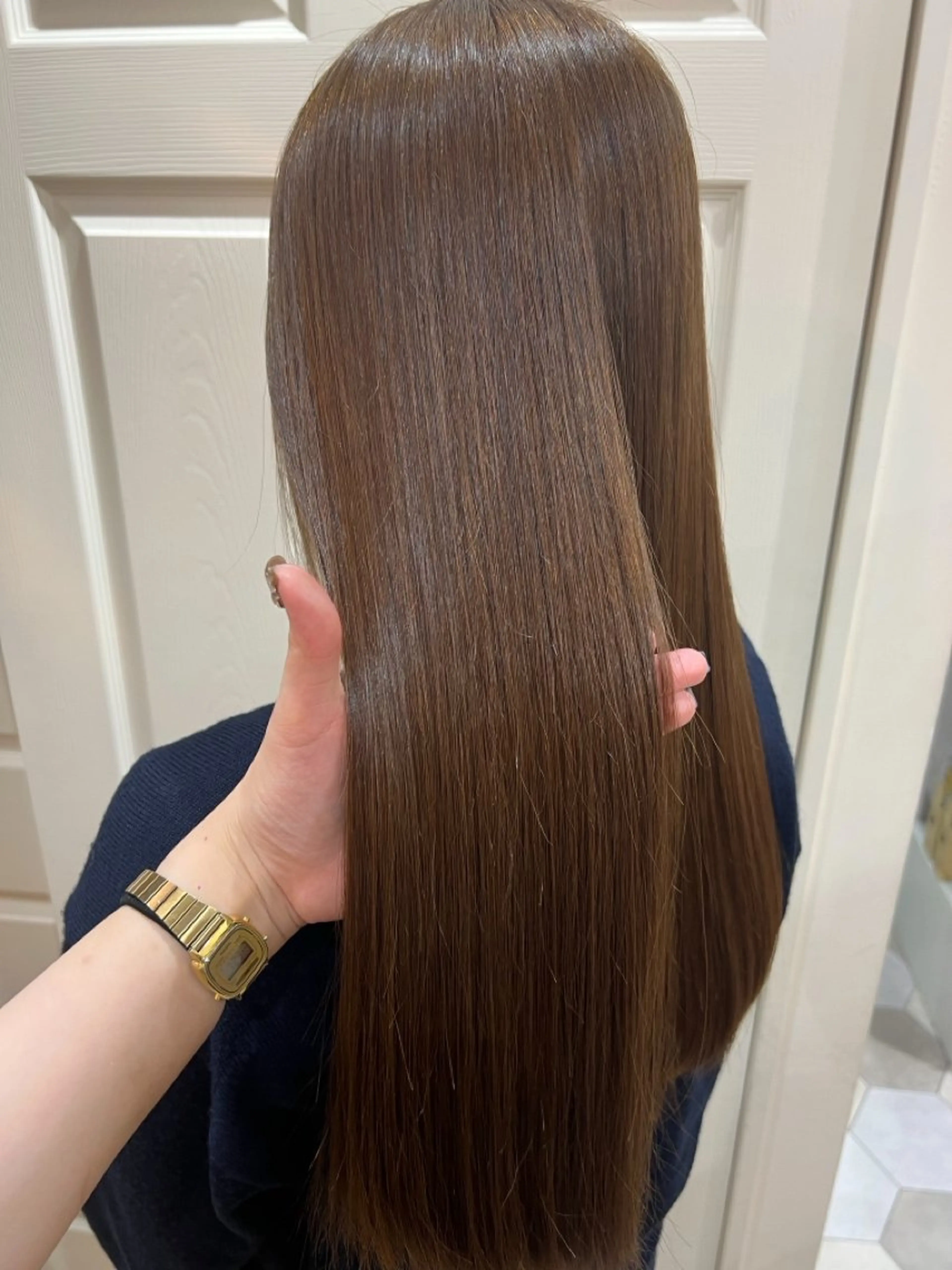 ロング カット 縮毛矯正 トリートメント ササキ カンタのヘアスタイル