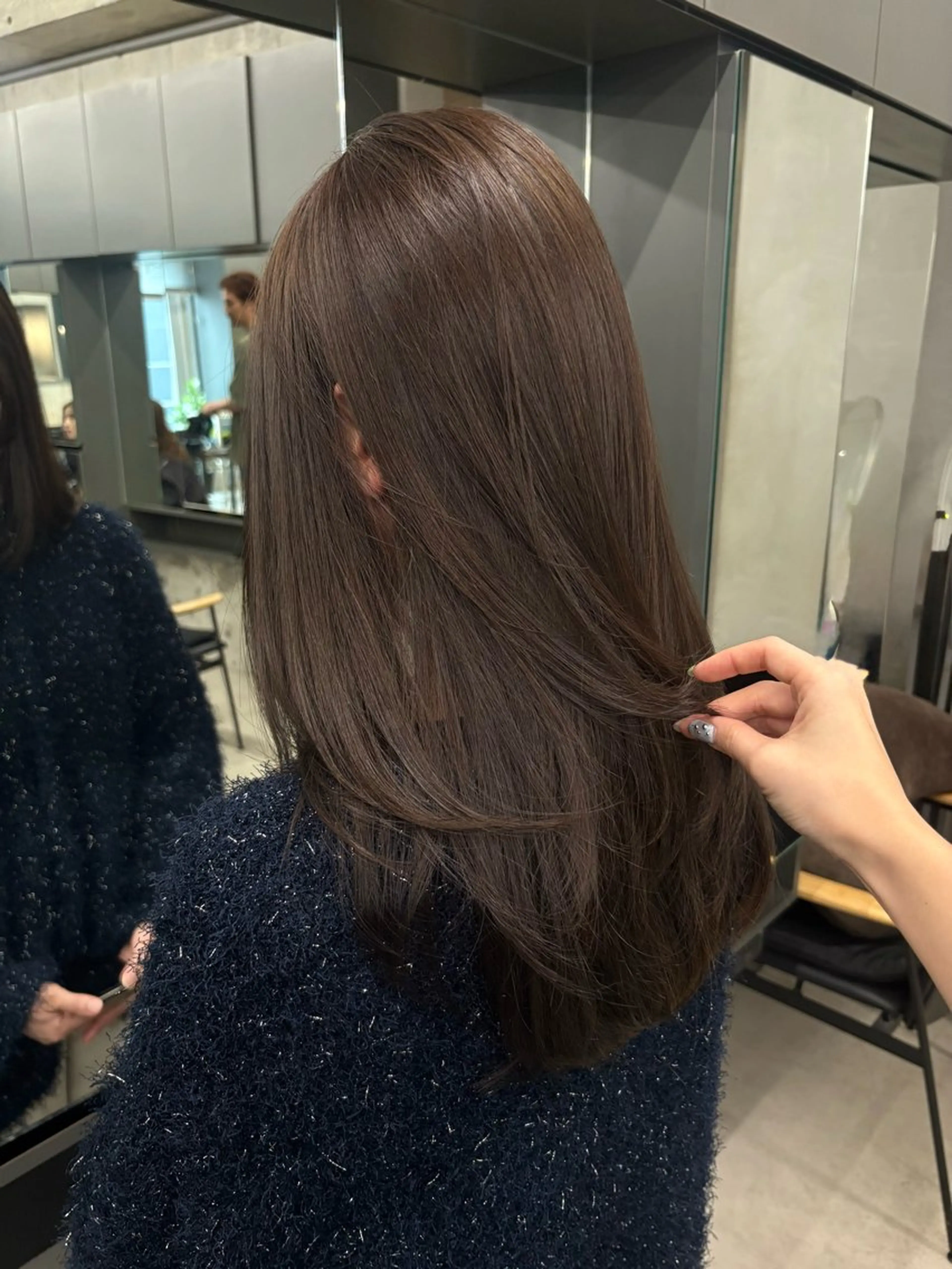 ミディアム カラー カット ヘアカラー トリートメント レイヤー/柔色 カラー/SAkiのヘアスタイル