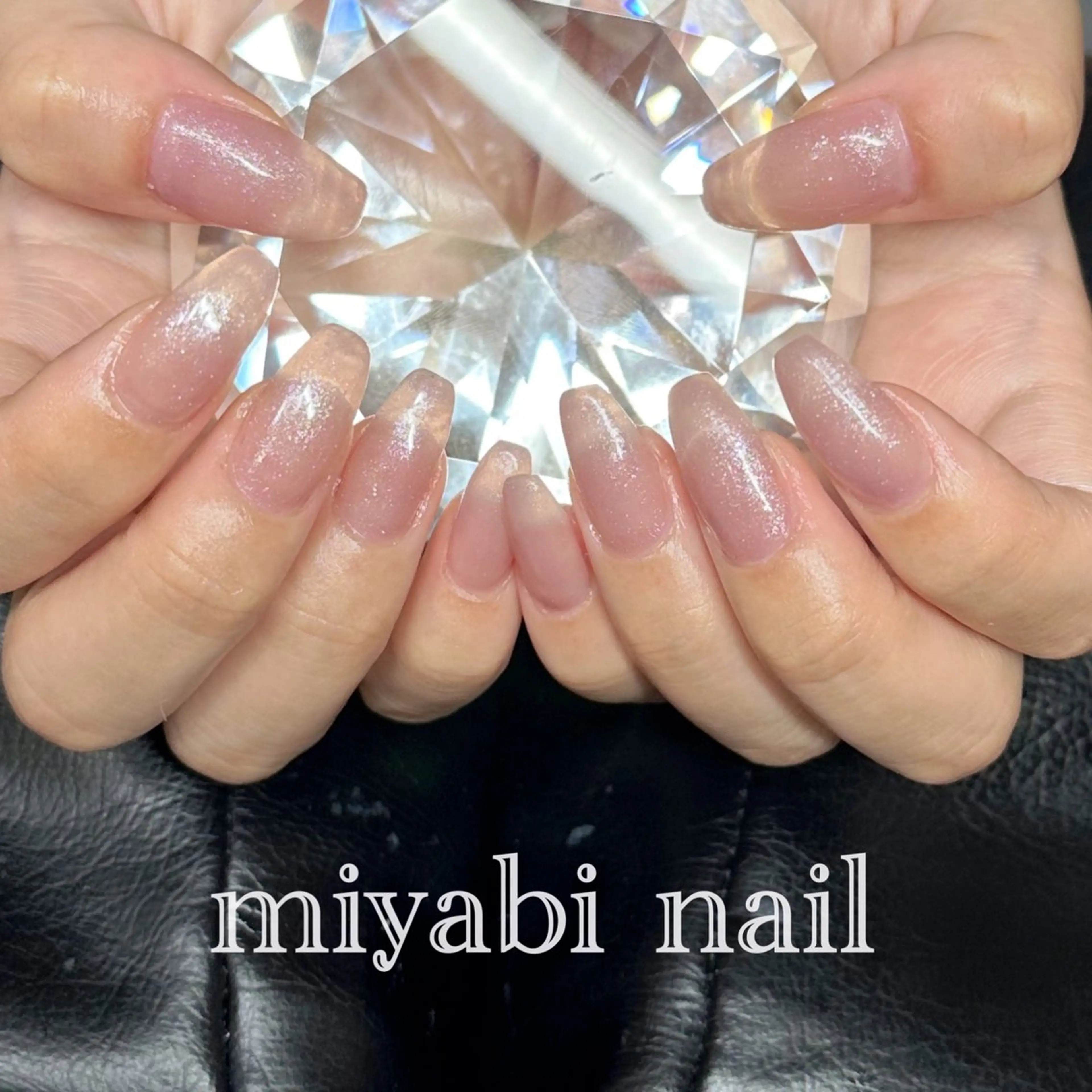 ネイル ラメ(グリッター) 持ち込み オフィスネイル パープル 夏ネイル ハンドネイル miyabi nail 桂川駅近くのネイルデザイン