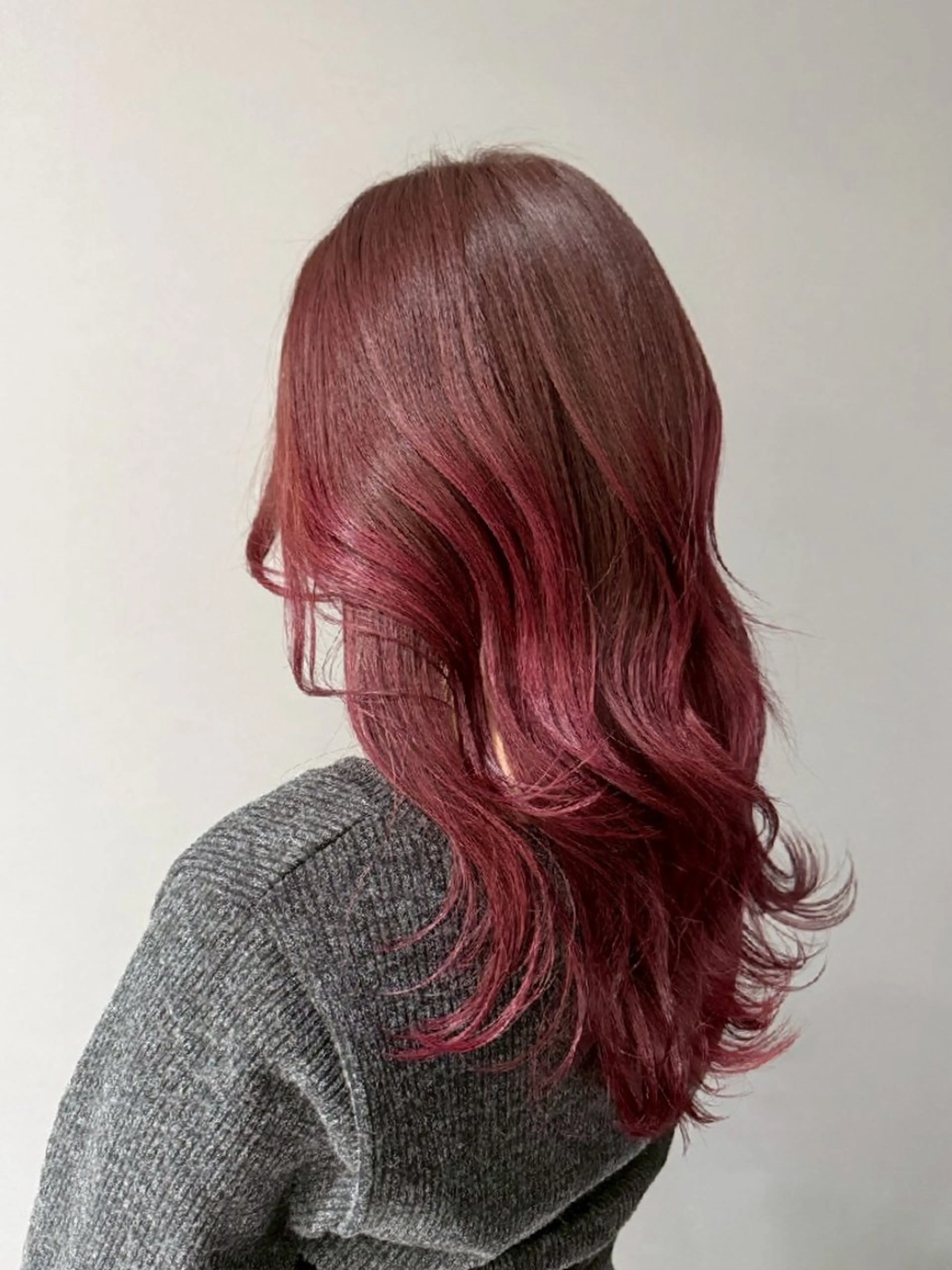 セミロング カラー ヘアカラー トリートメント piLLon 心斎橋のヘアスタイル