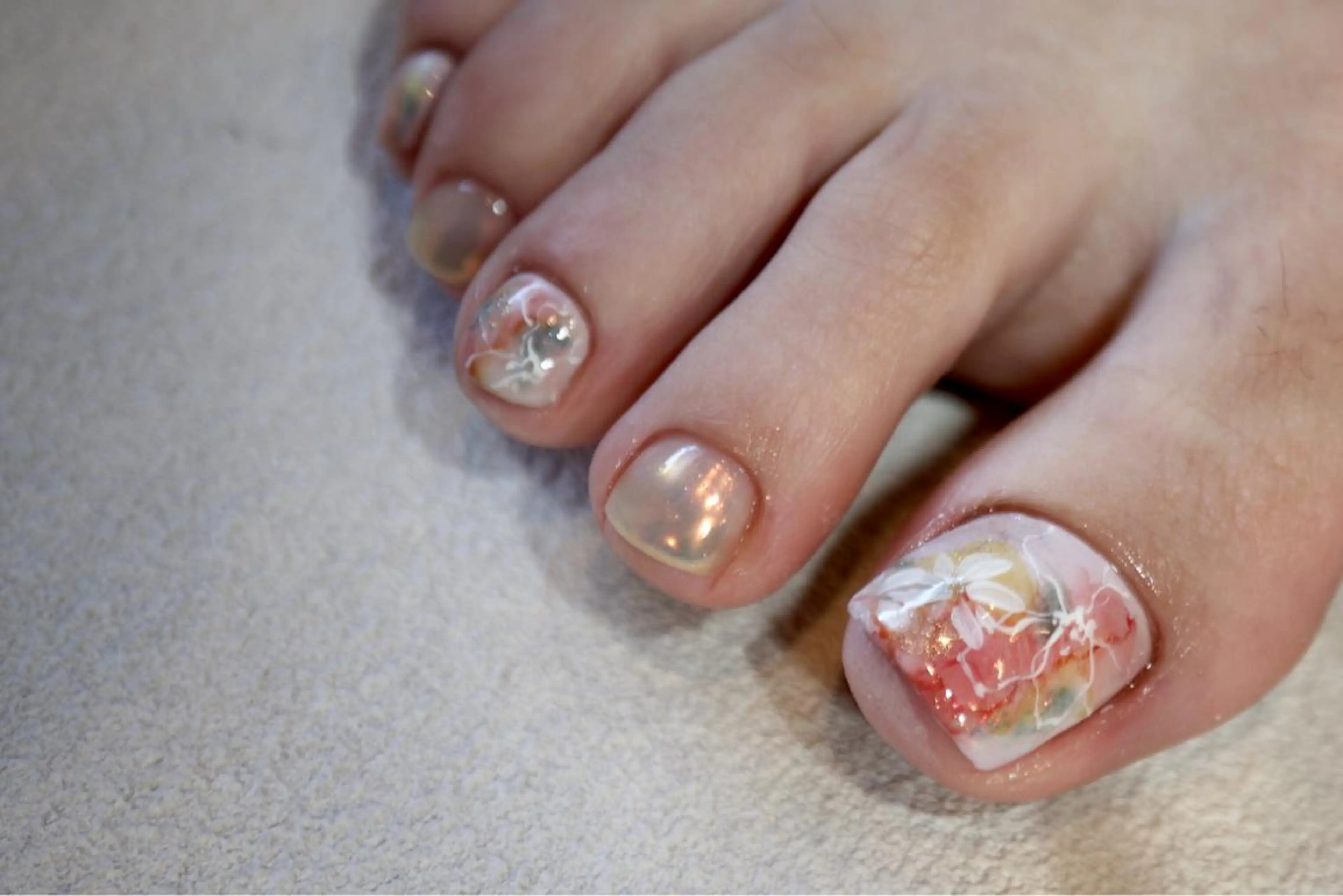 ネイル ニュアンスネイル スカルプネイル フットネイル 小河 仁美のネイルデザイン