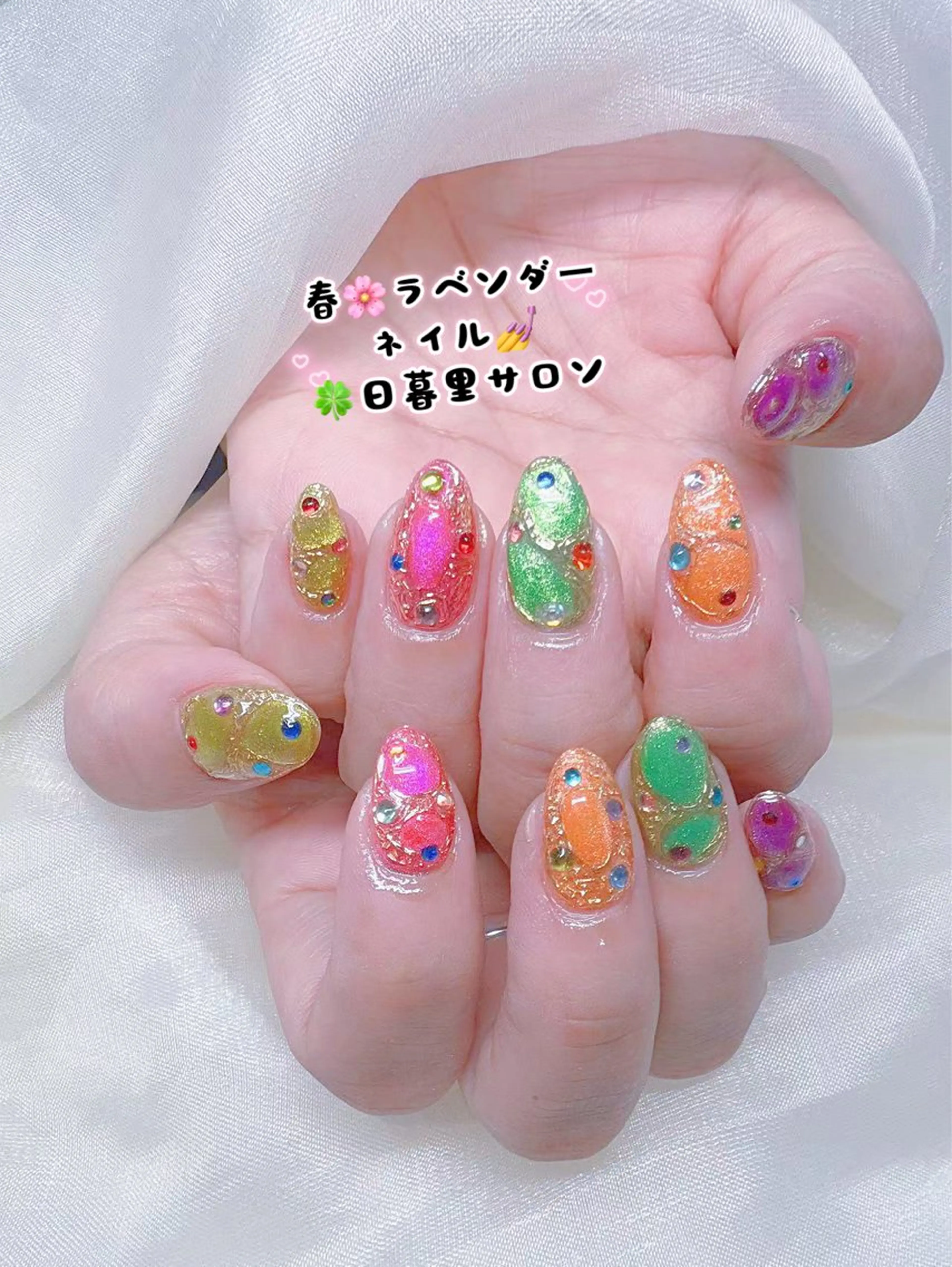 ネイル ラベンダー💖日暮里 ルル💖ネイルのネイルデザイン